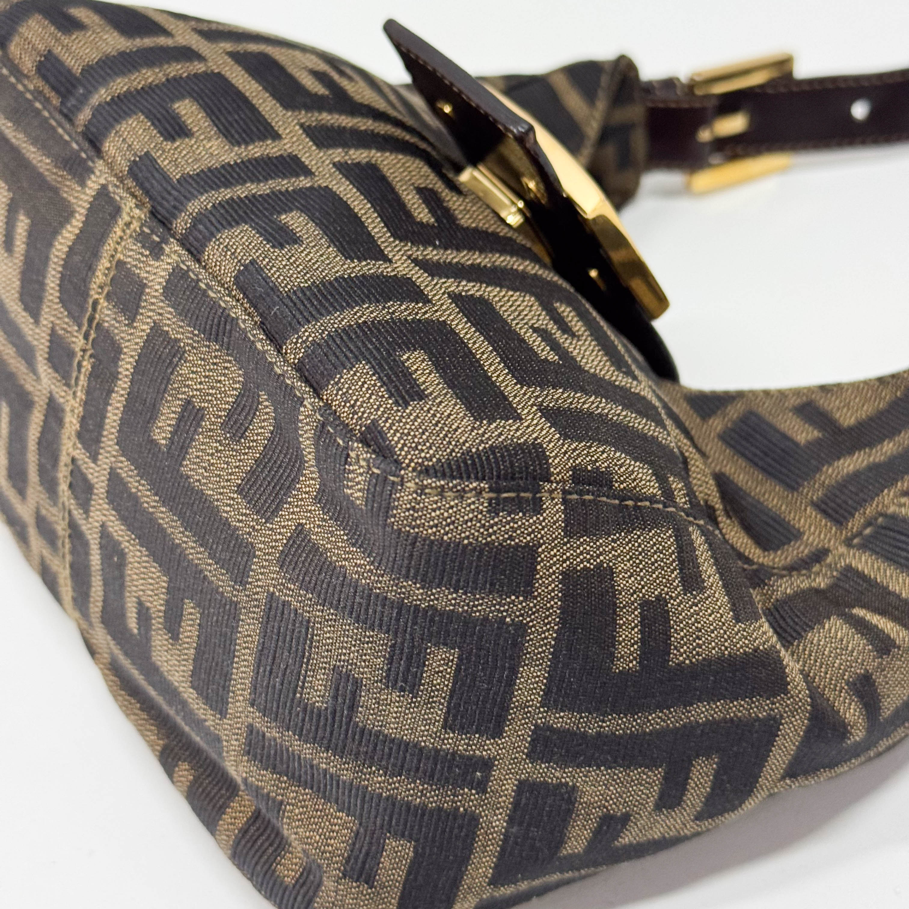 Zucca Small Brown Canvas Shoulder Bag