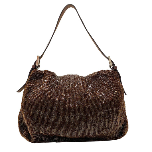 Mamma Baguette Bronze Beads Shoulder Bag