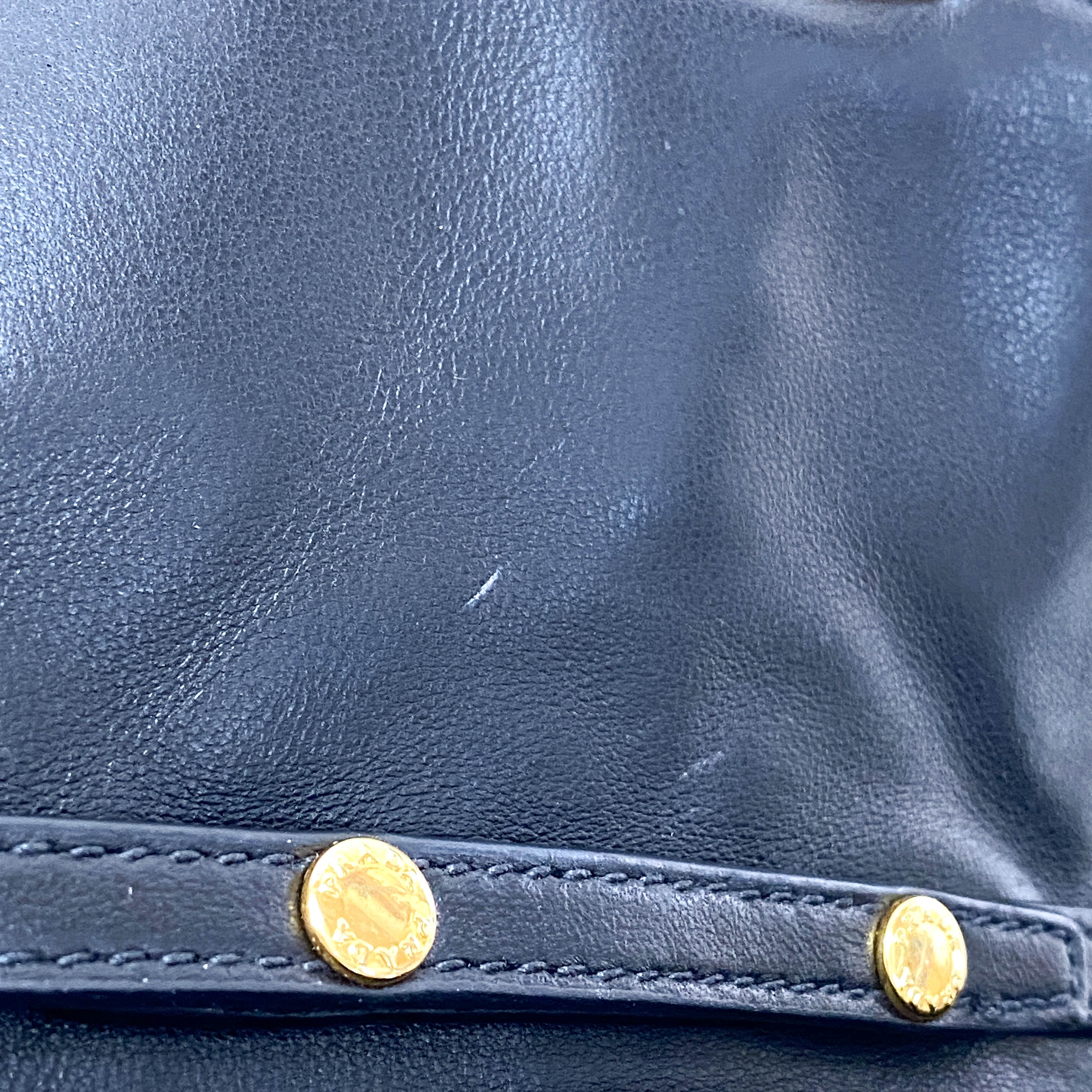 Cotton Brown Gold Chain Shoulder Bag