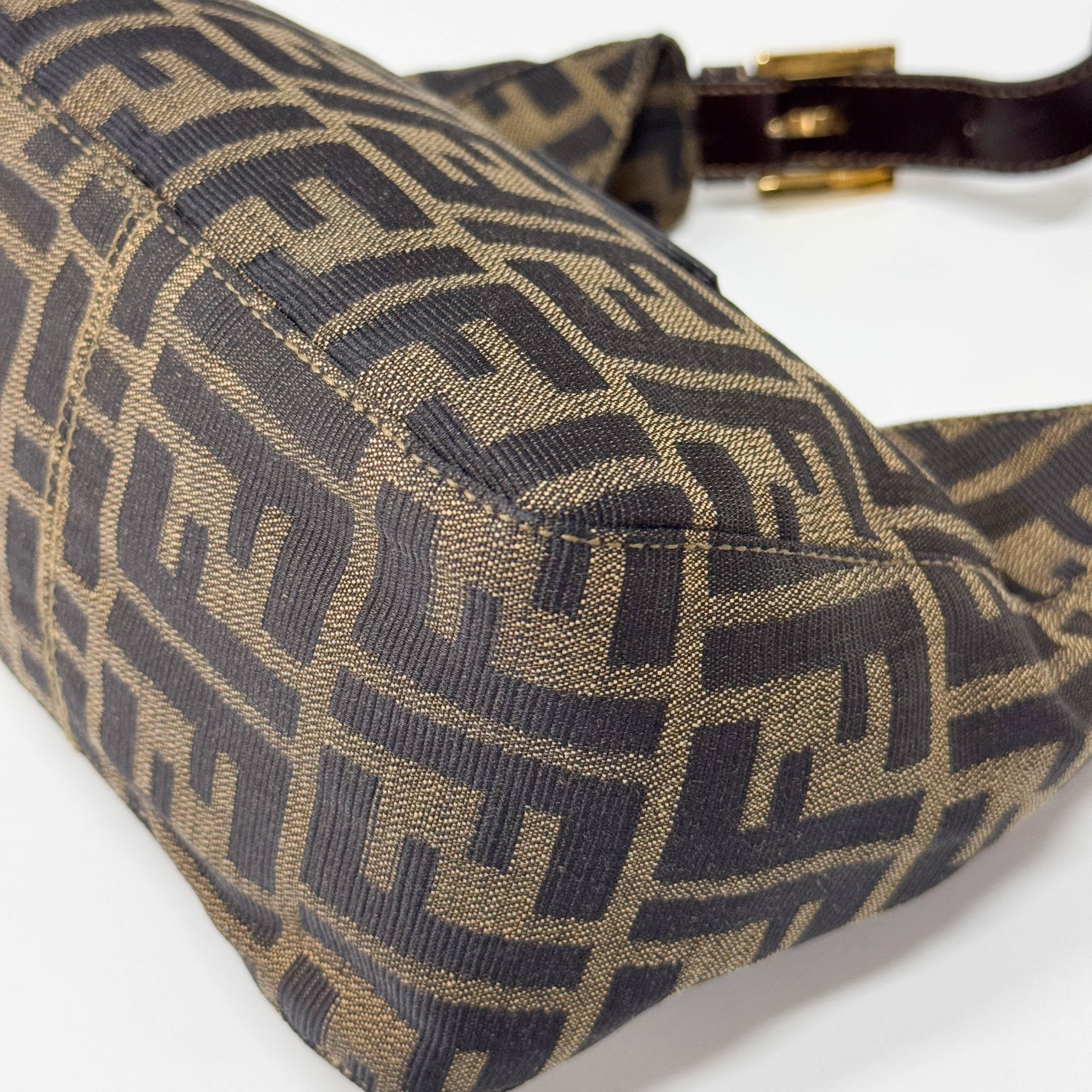 Zucca Small Brown Canvas Shoulder Bag