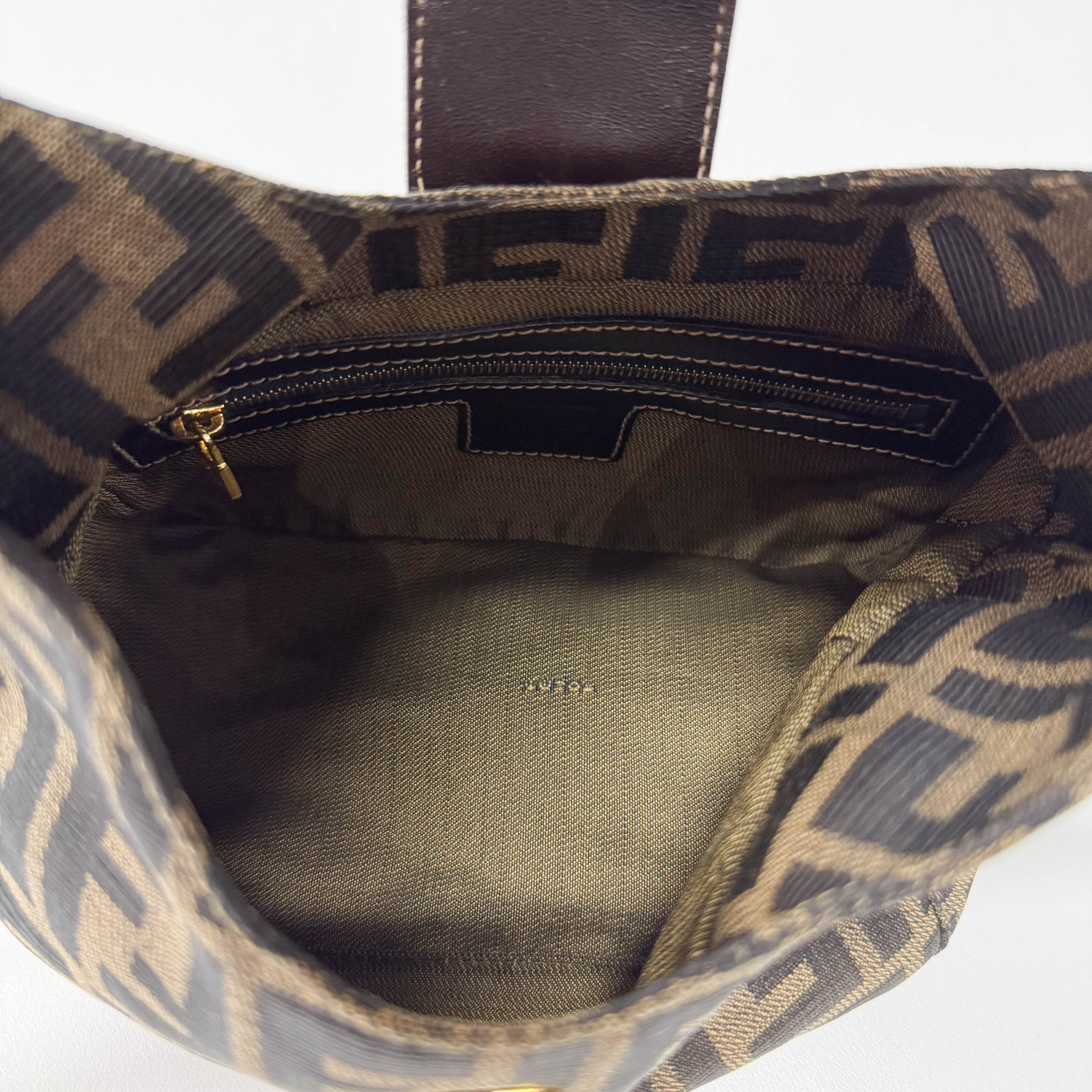 Zucca Small Brown Canvas Shoulder Bag