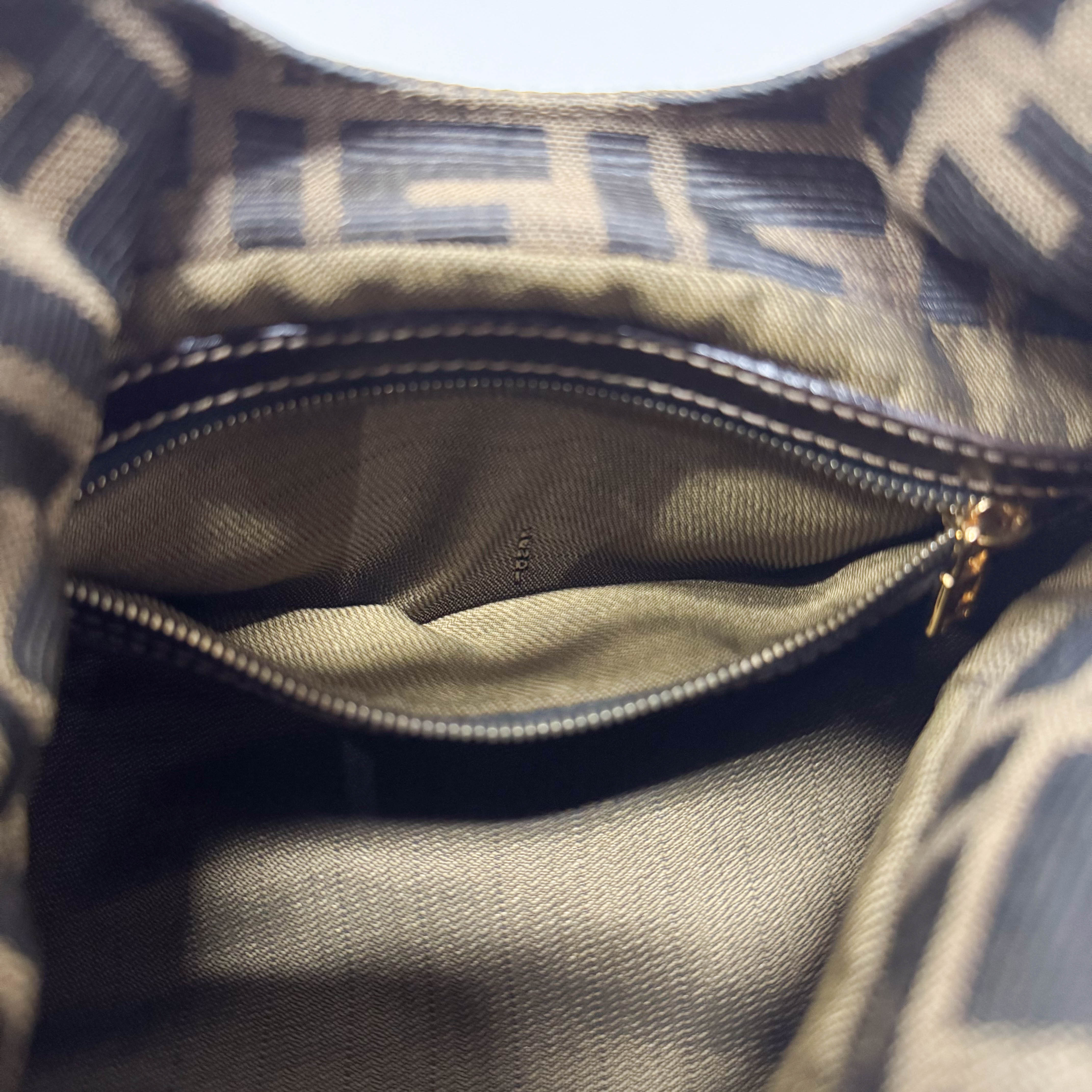 Zucca Small Brown Canvas Shoulder Bag