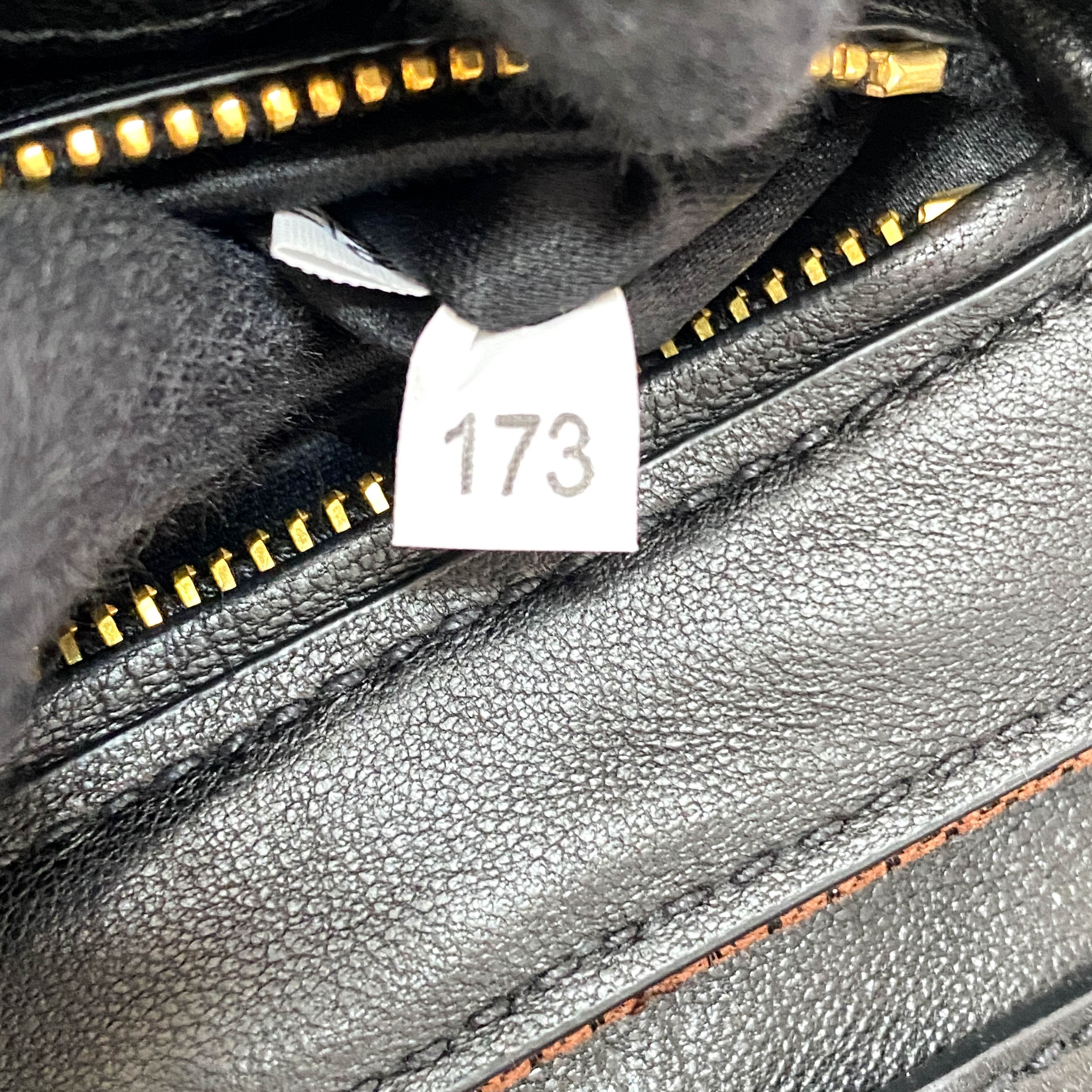 Cotton Brown Gold Chain Shoulder Bag