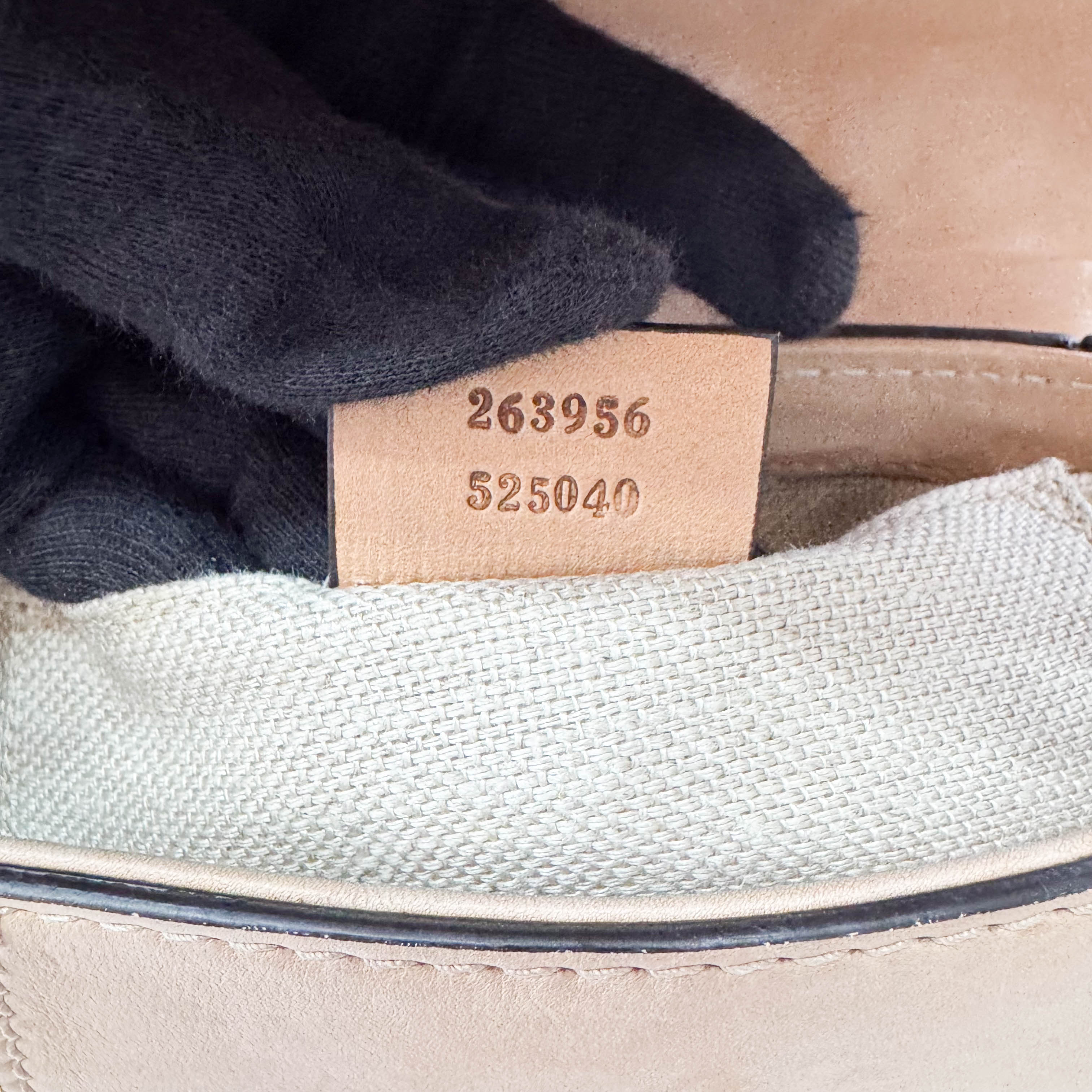 Calfskin Small Snaffle Bit Shoulder Beige