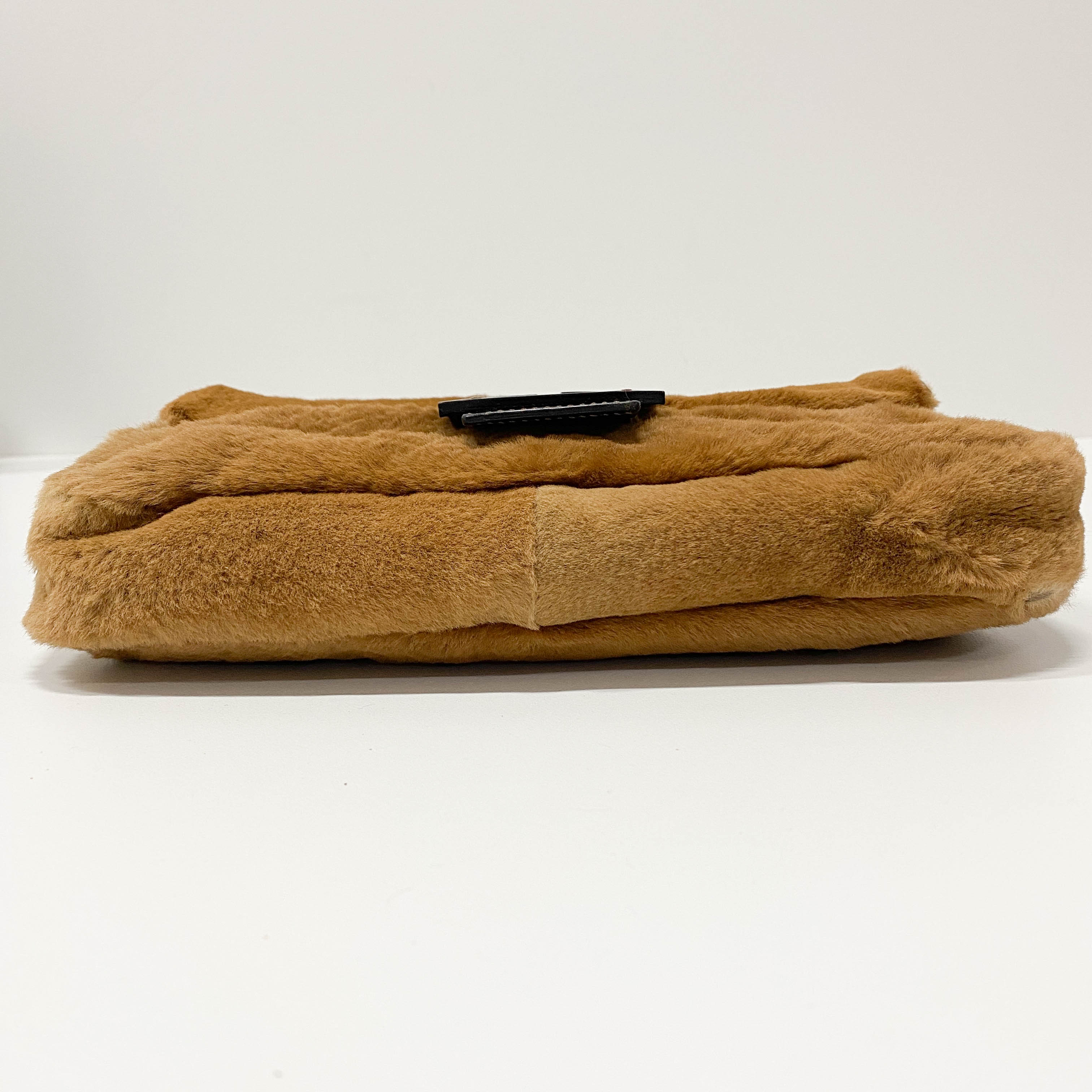 Baguette Brown Fur Shoulder Bag