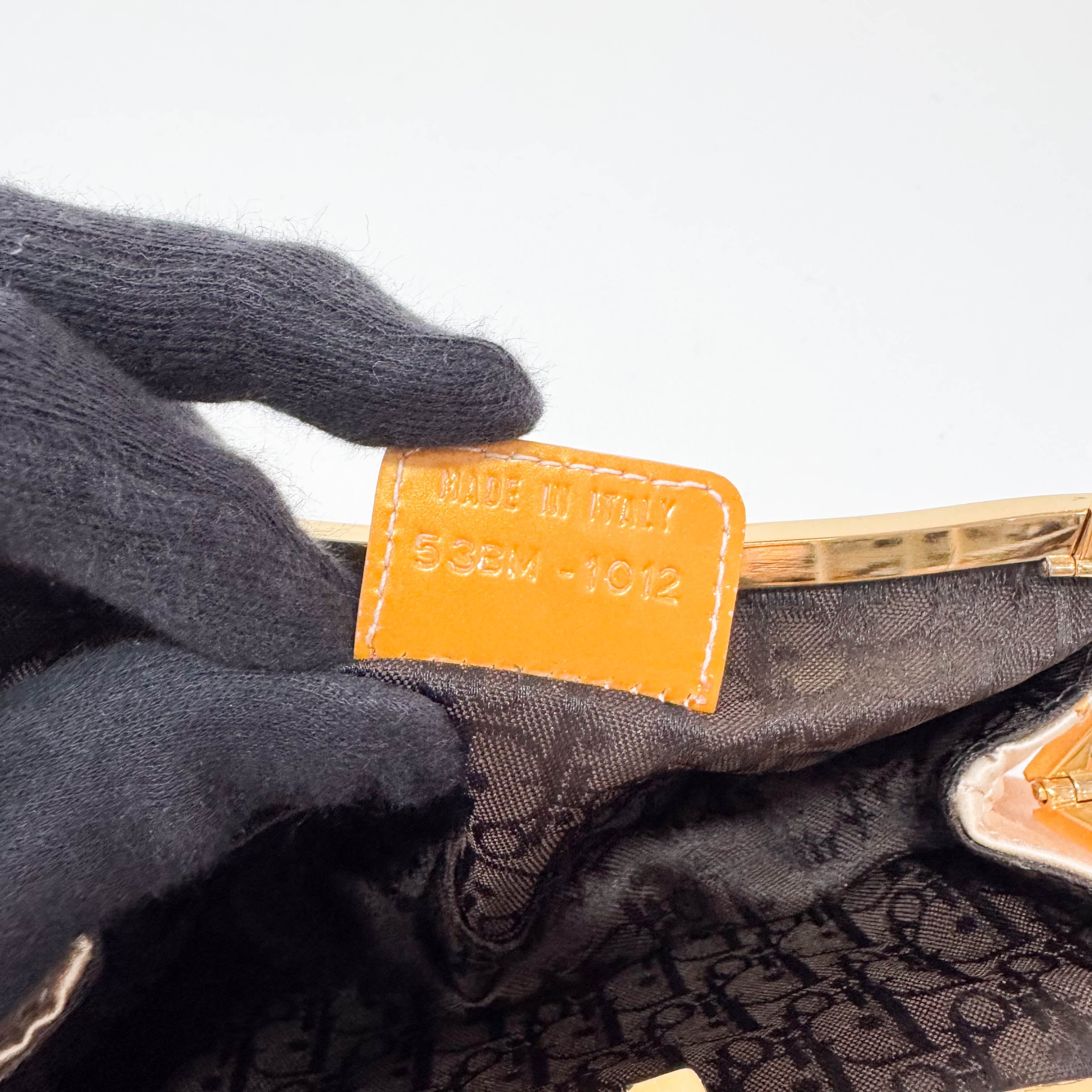 Saddle Mini Orange Satin Chain Bag