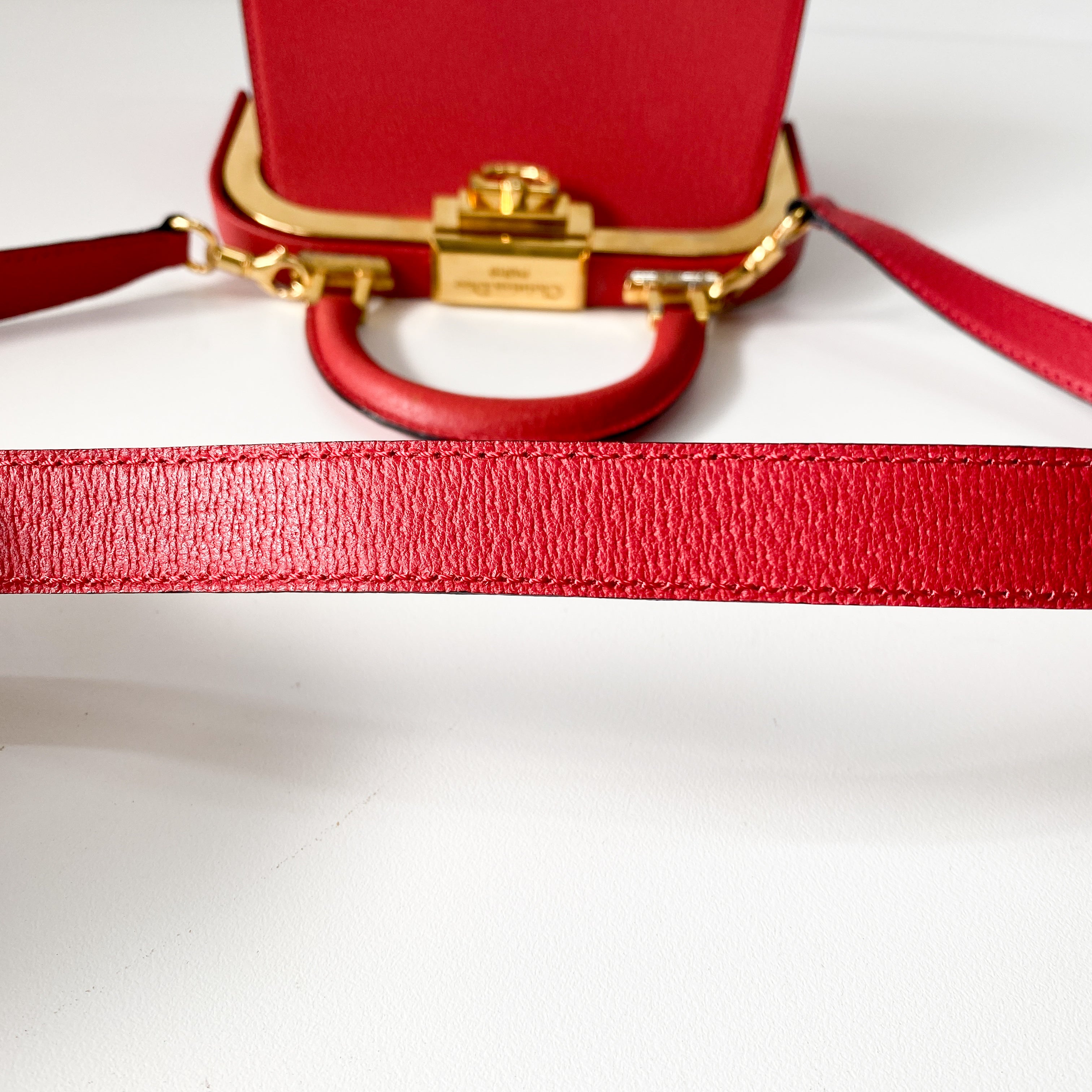 2Way Red Leather Hand/Shoulder Bag