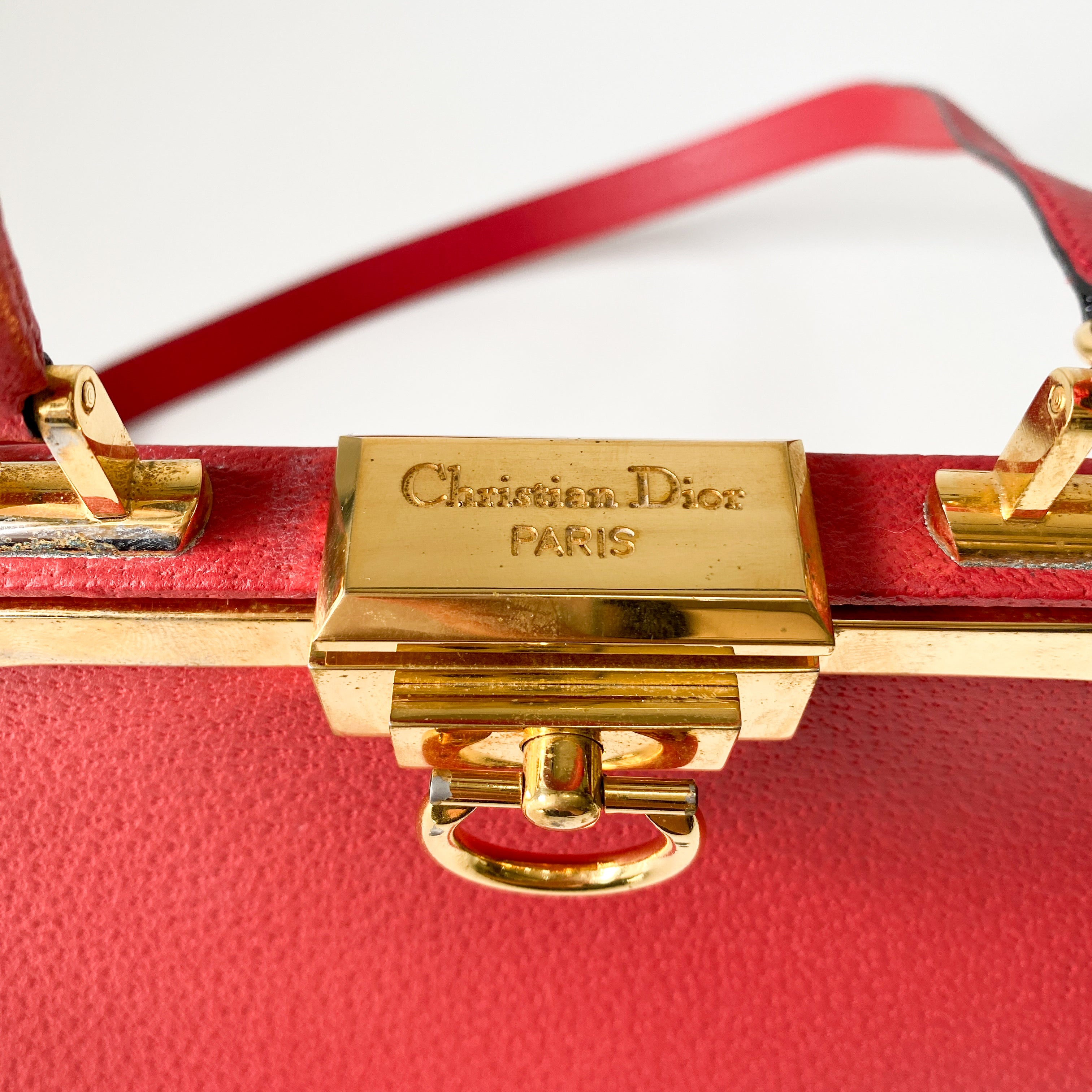 2Way Red Leather Hand/Shoulder Bag