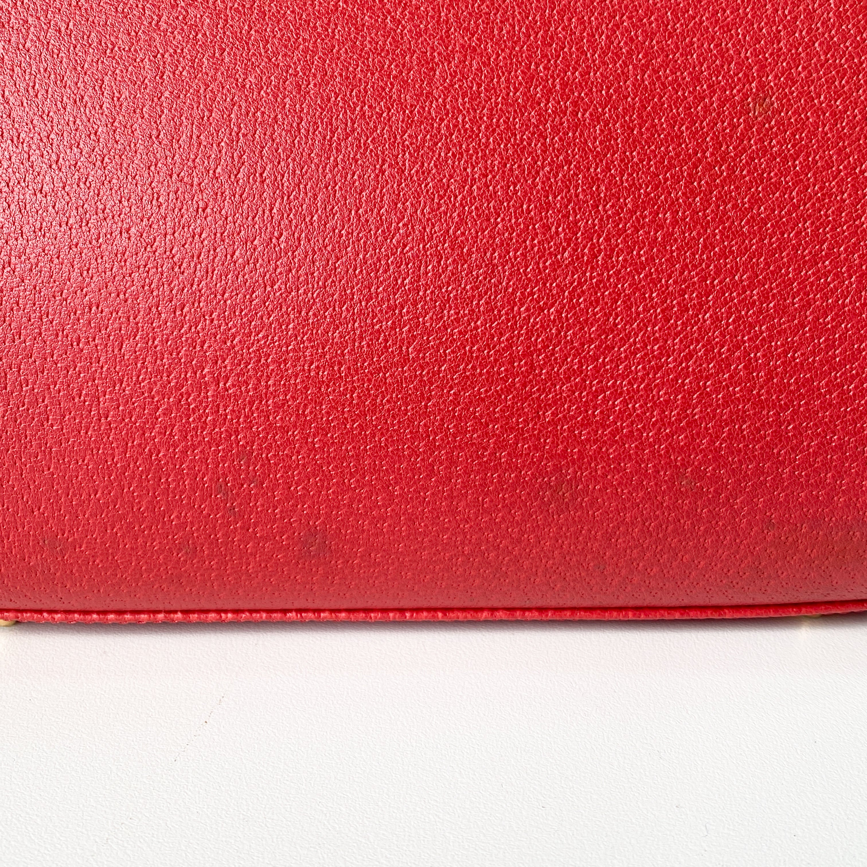 2Way Red Leather Hand/Shoulder Bag