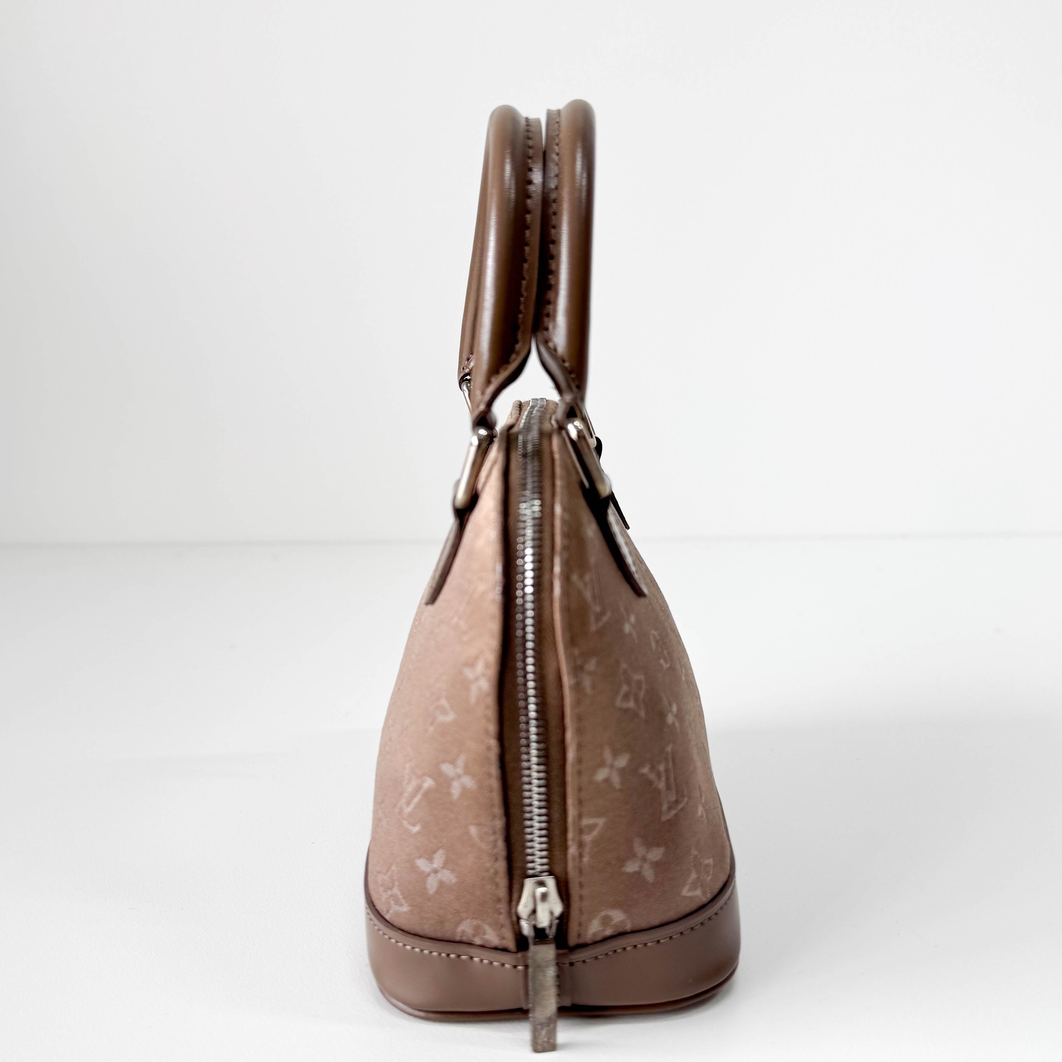 Monogram Satin Little Alma Bag