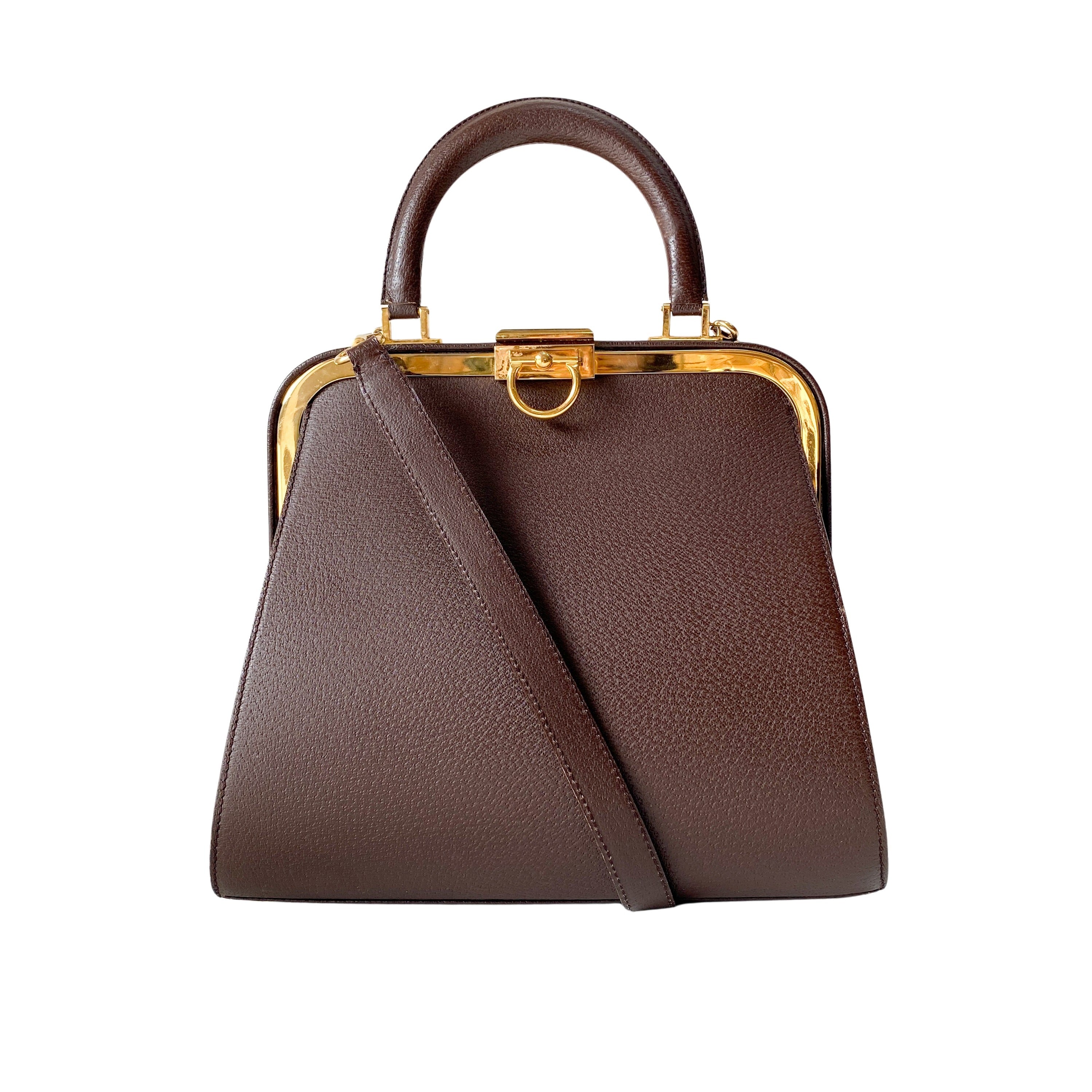 2Way Brown Leather Hand/Shoulder Bag