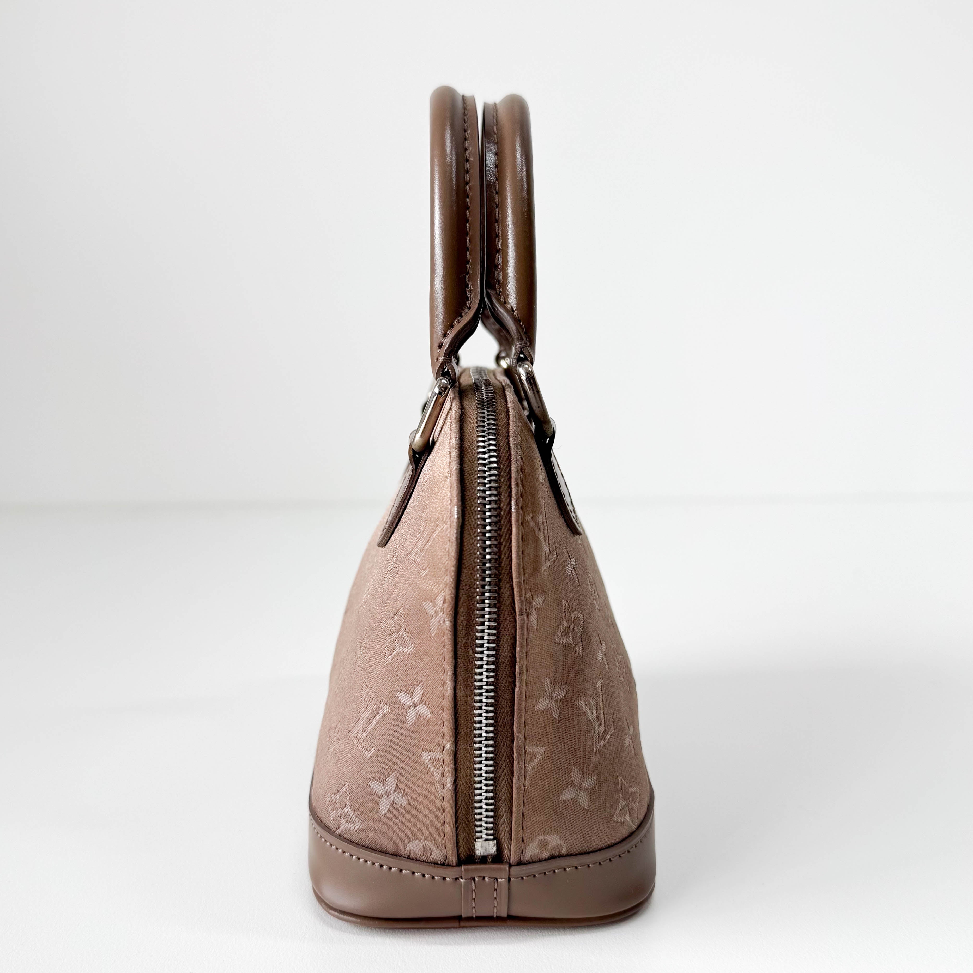 Monogram Satin Little Alma Bag