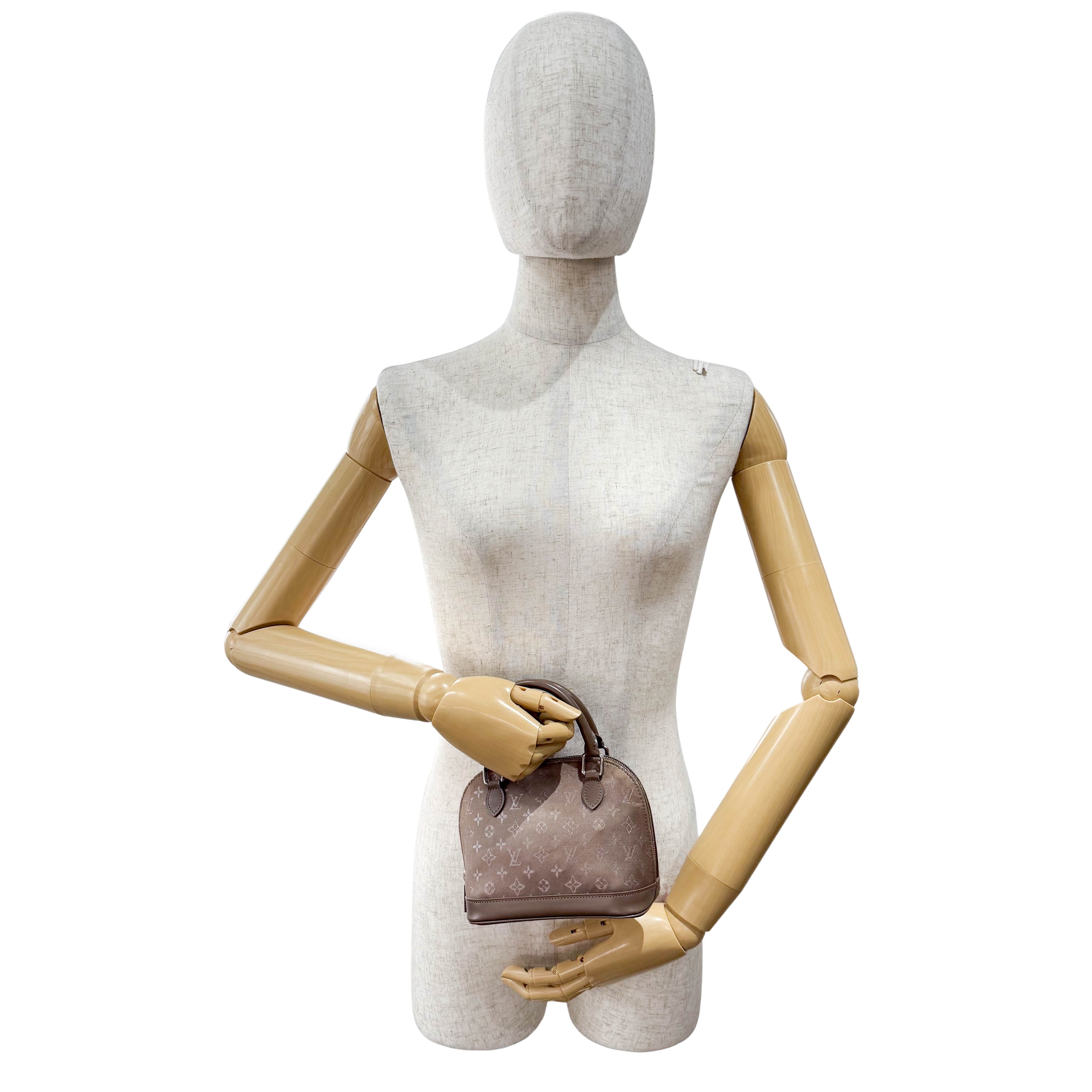 Monogram Satin Little Alma Bag