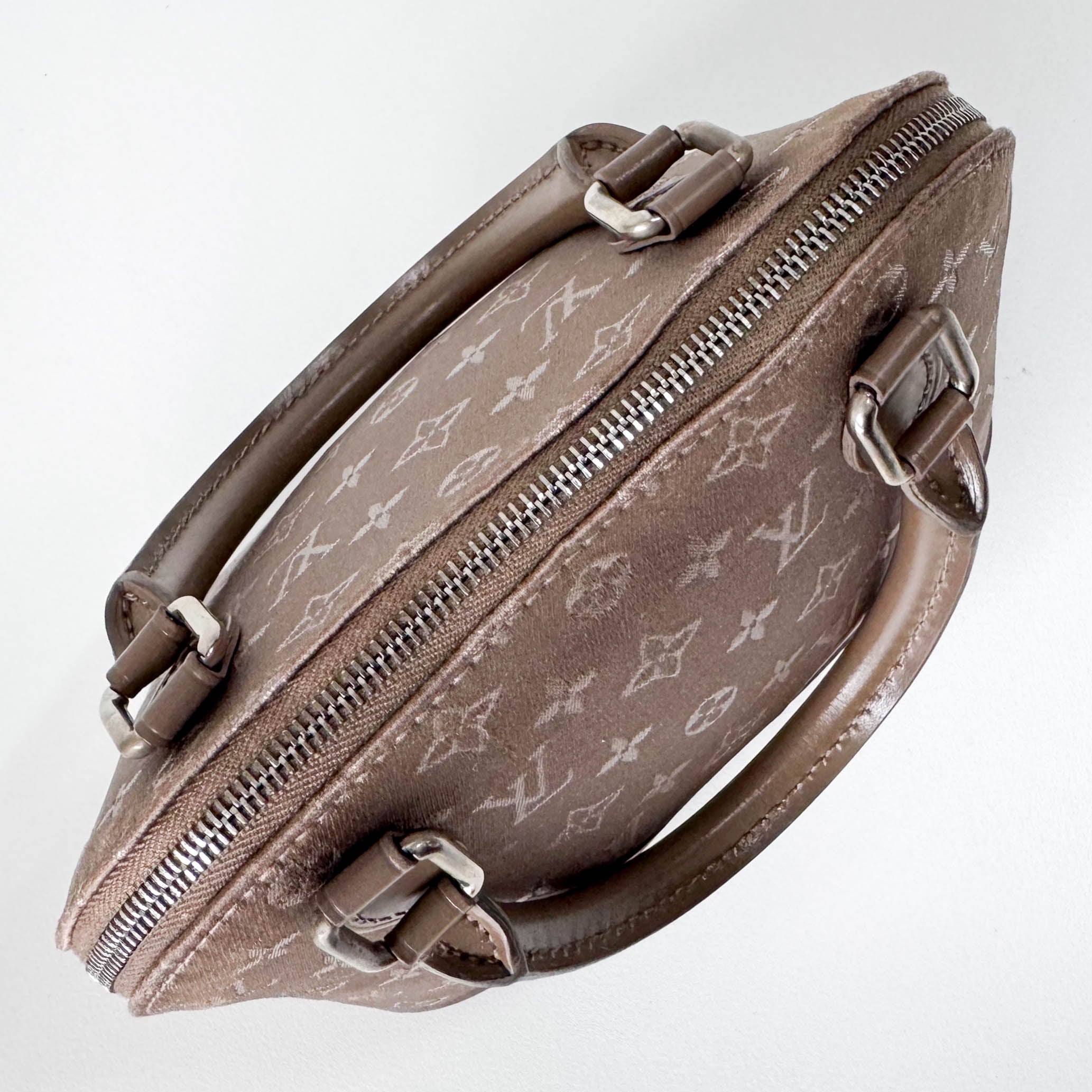 Monogram Satin Little Alma Bag