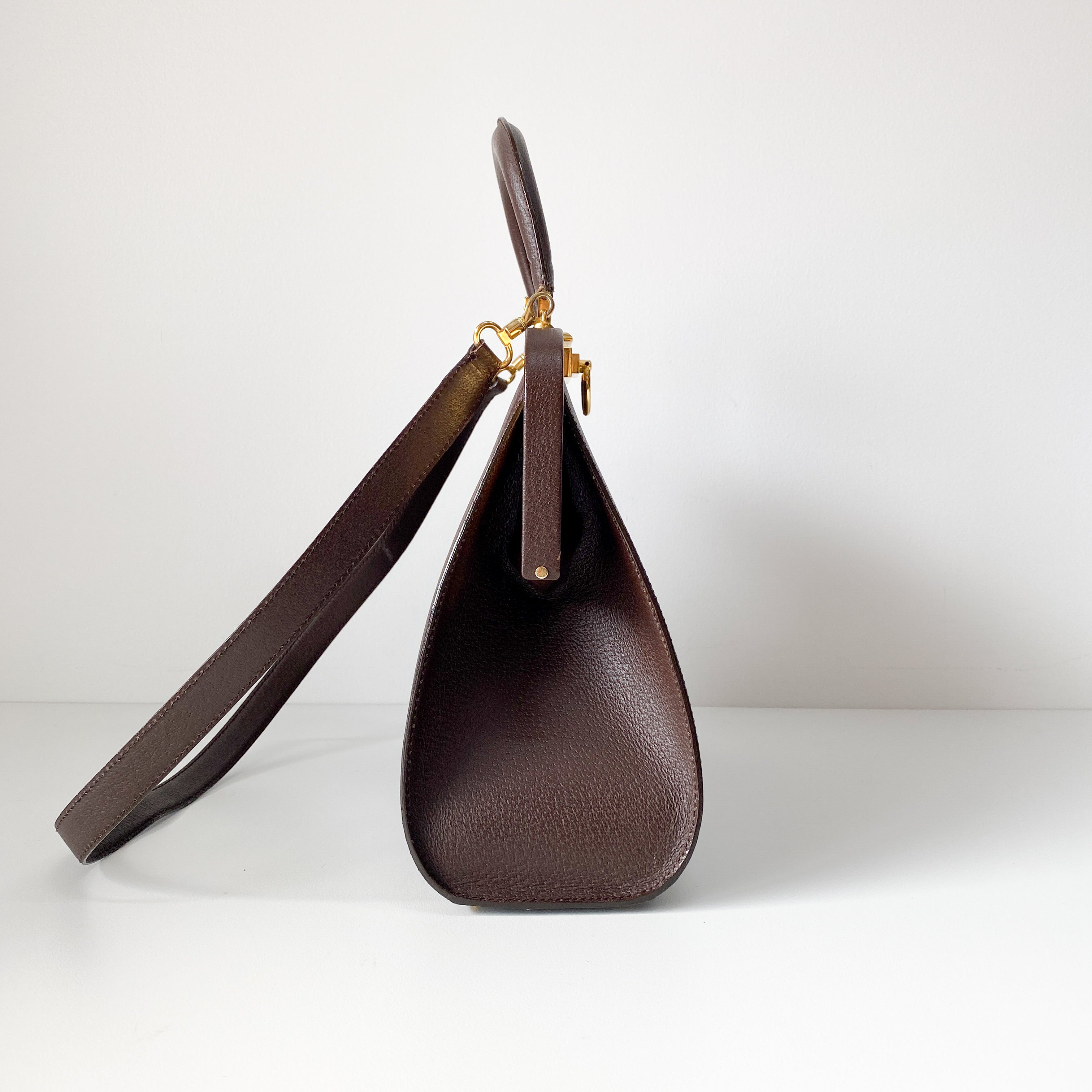2Way Brown Leather Hand/Shoulder Bag