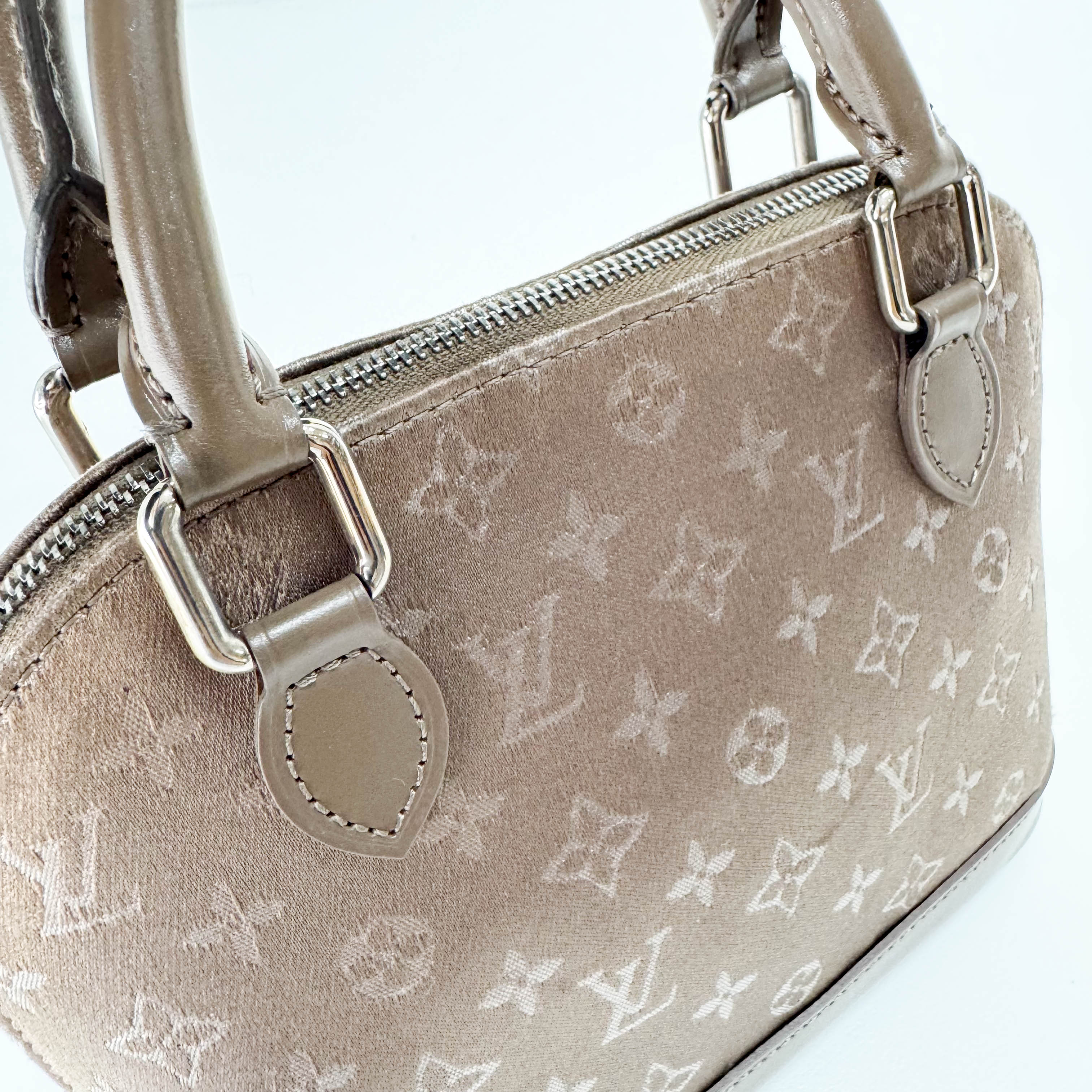 Monogram Satin Little Alma Bag
