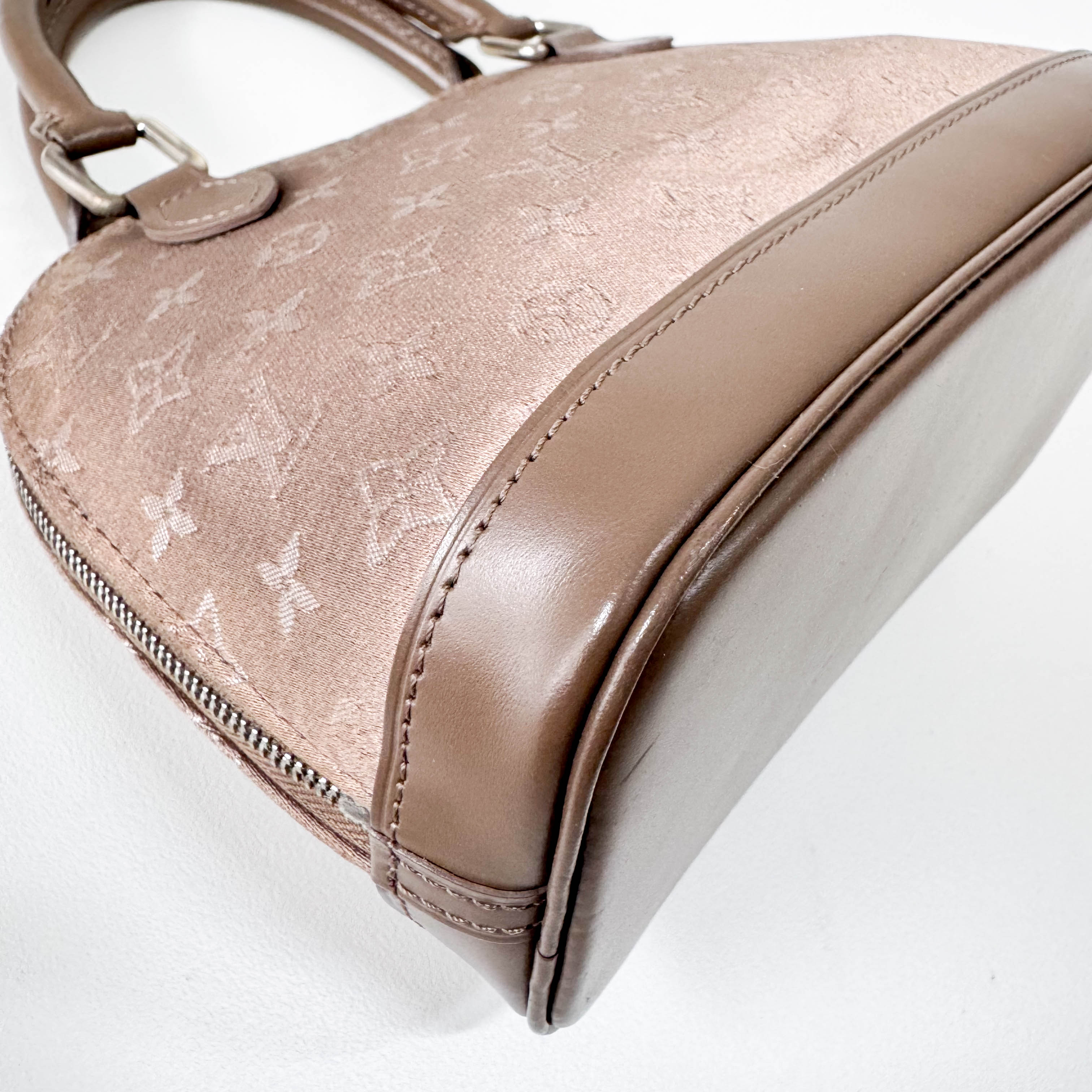 Monogram Satin Little Alma Bag