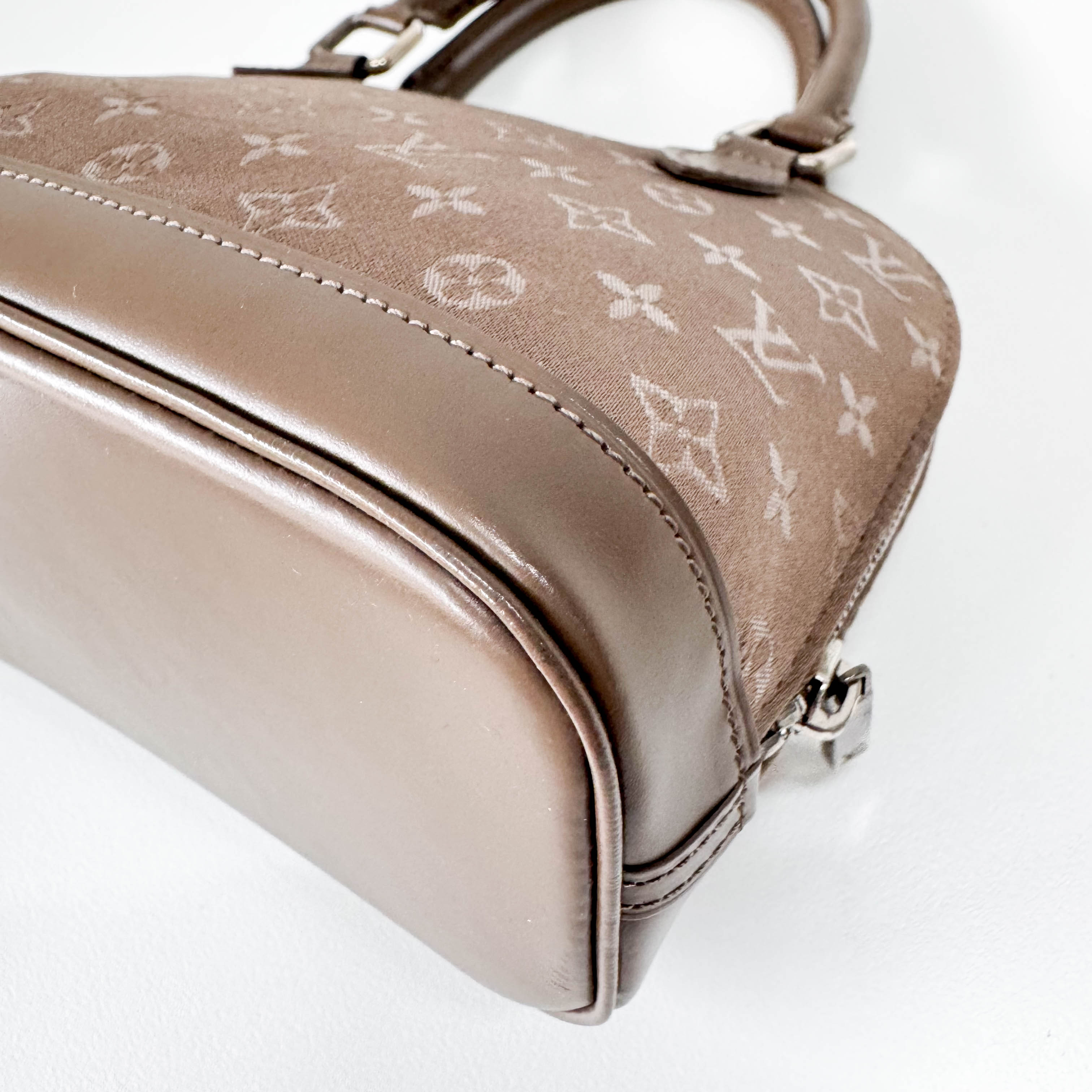 Monogram Satin Little Alma Bag