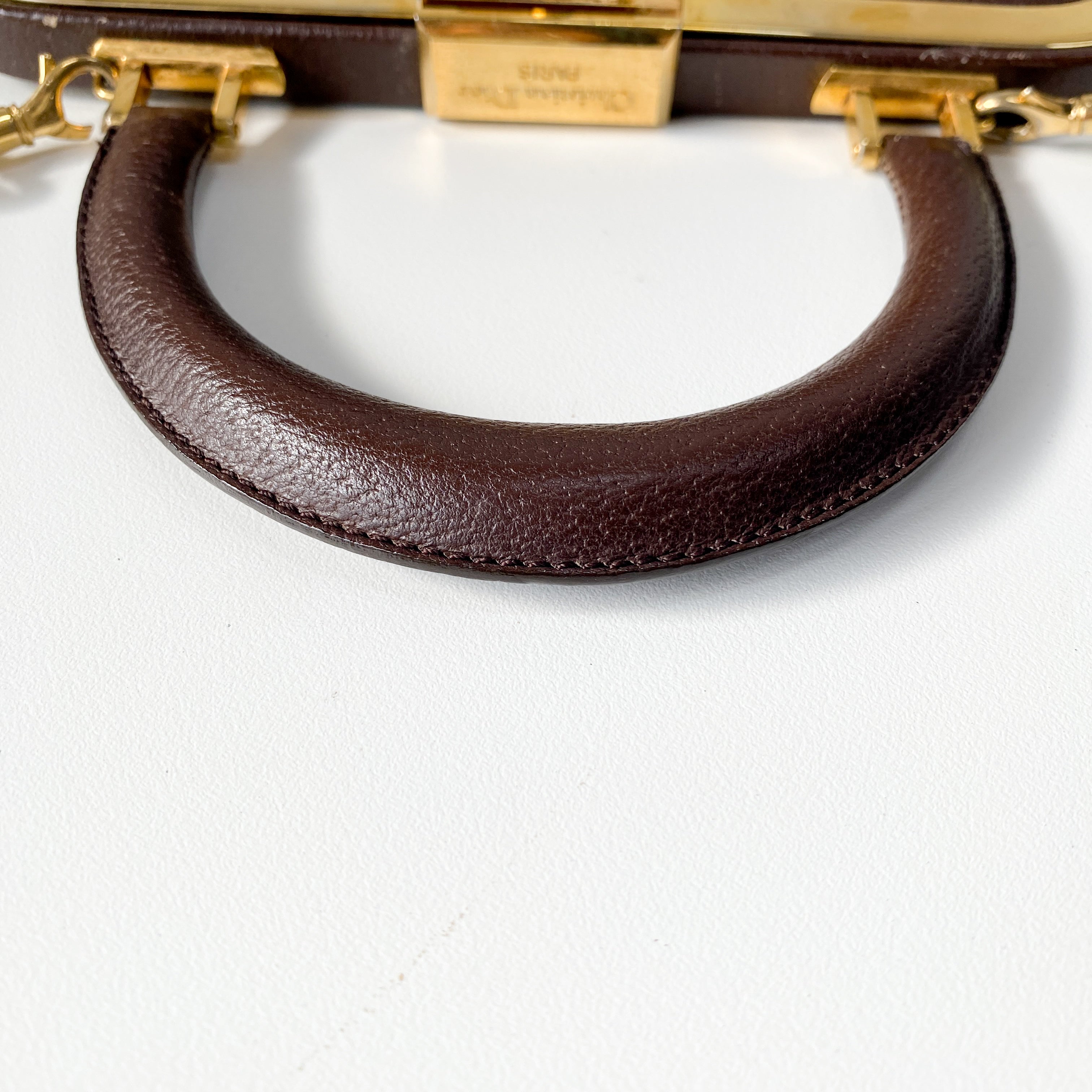 2Way Brown Leather Hand/Shoulder Bag