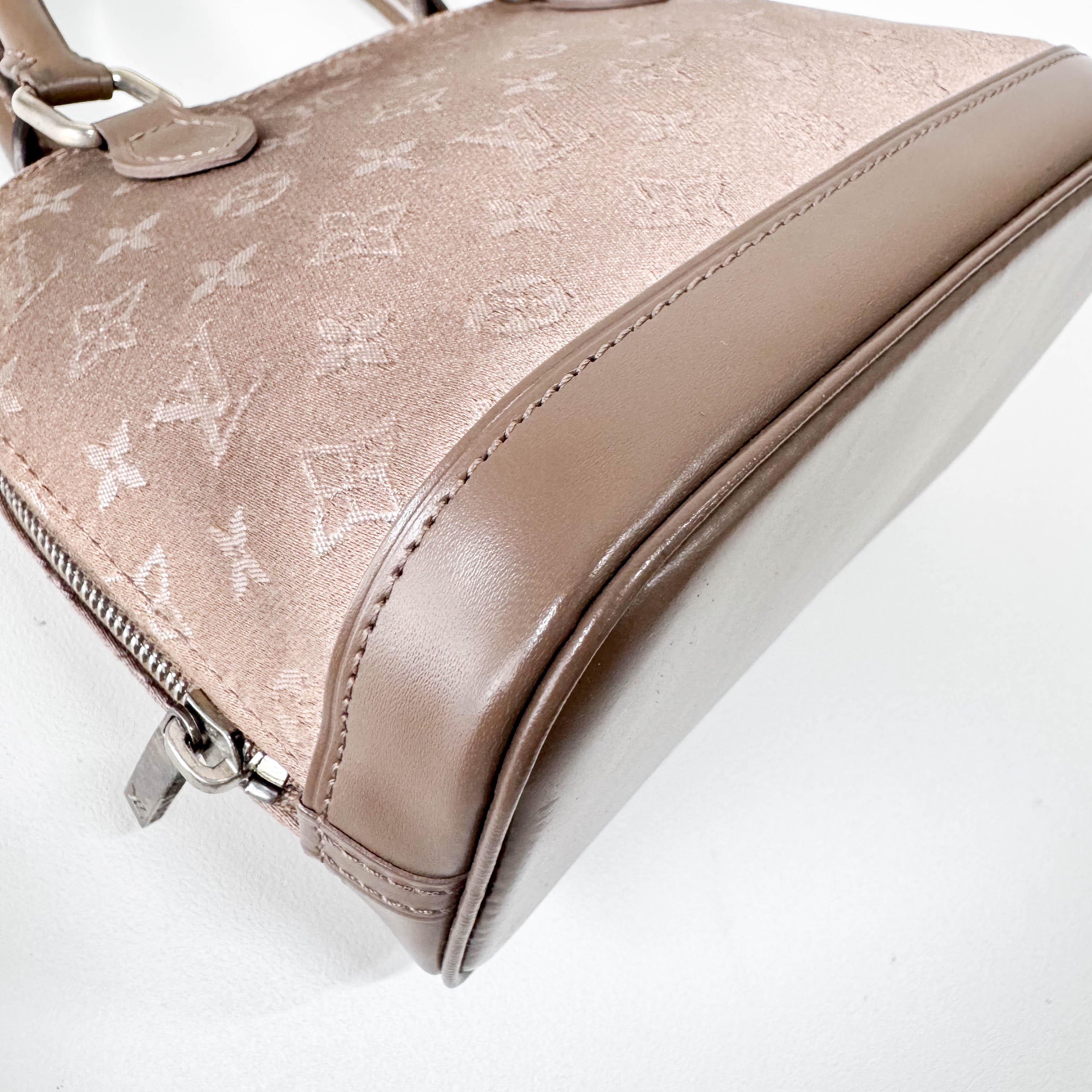 Monogram Satin Little Alma Bag