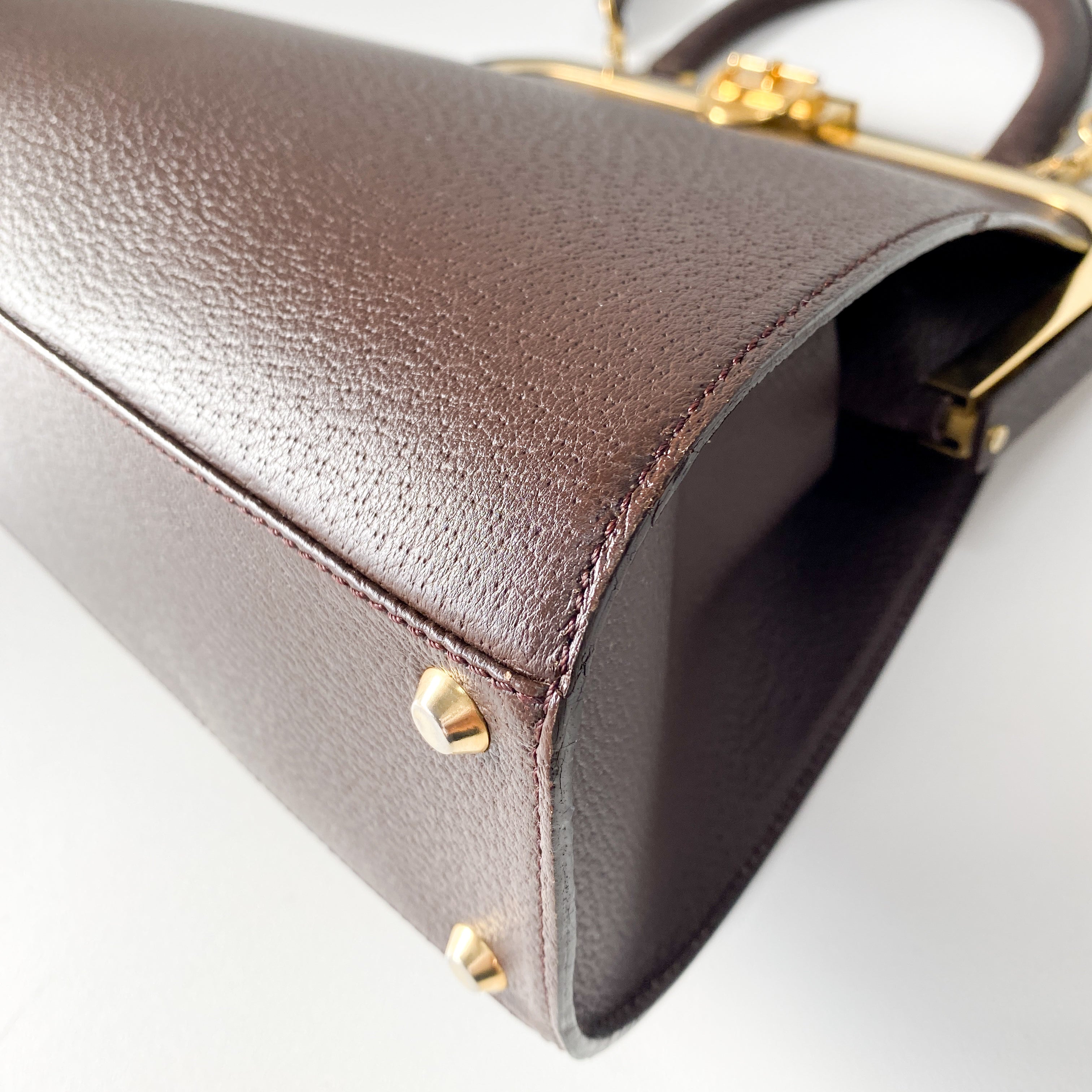 2Way Brown Leather Hand/Shoulder Bag