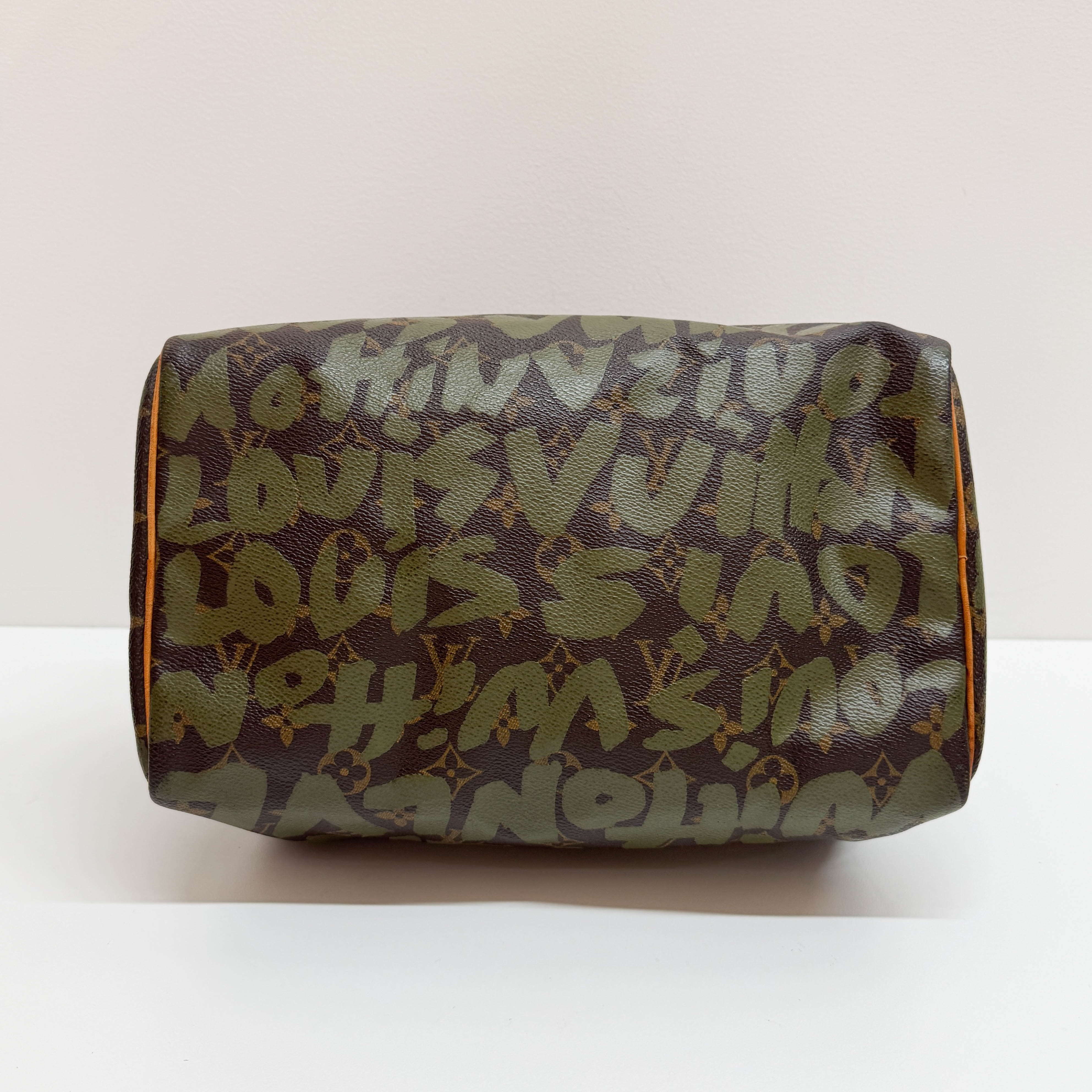 Stephen Sprouse Monogram Graffiti Speedy 30 Army Green