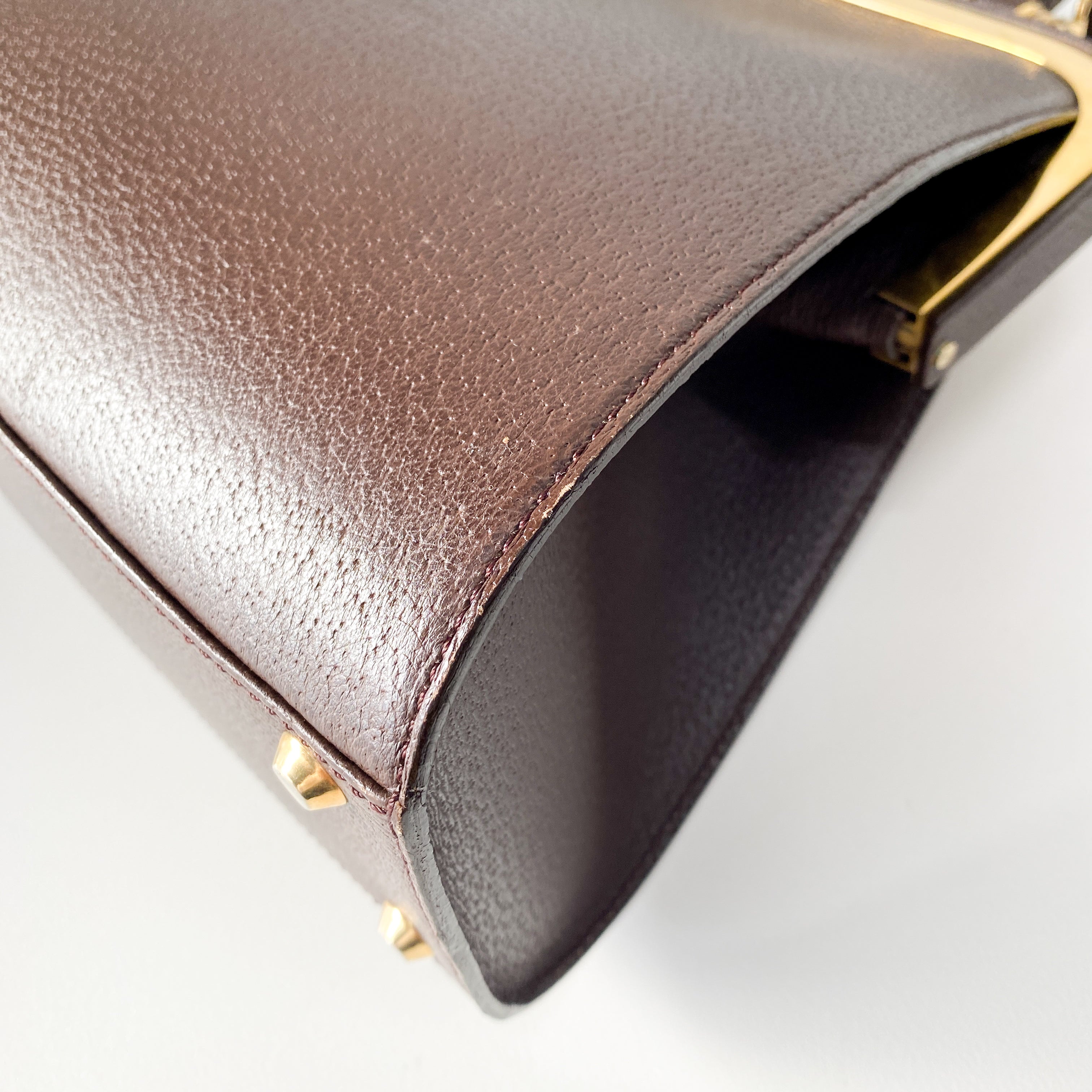 2Way Brown Leather Hand/Shoulder Bag