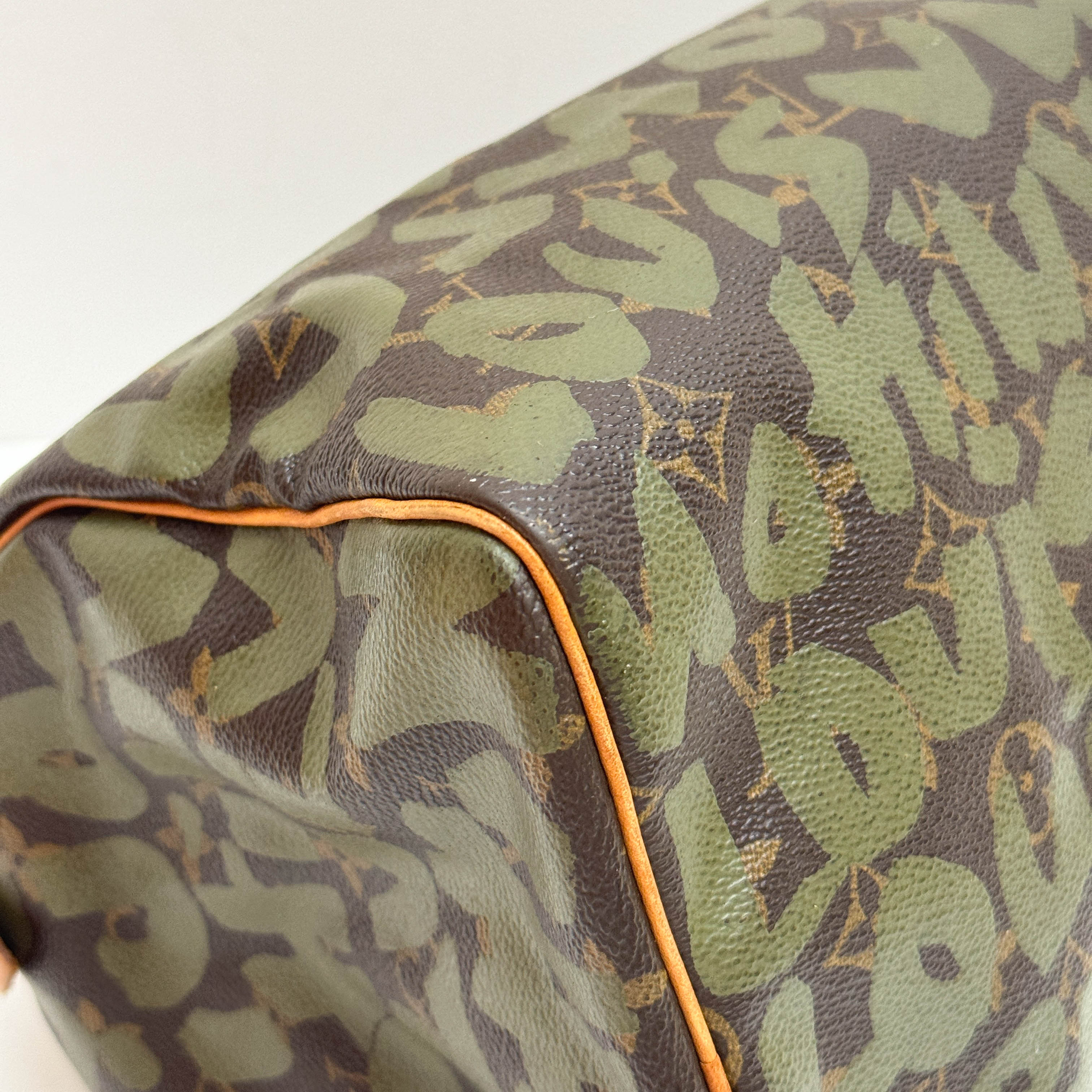 Stephen Sprouse Monogram Graffiti Speedy 30 Army Green
