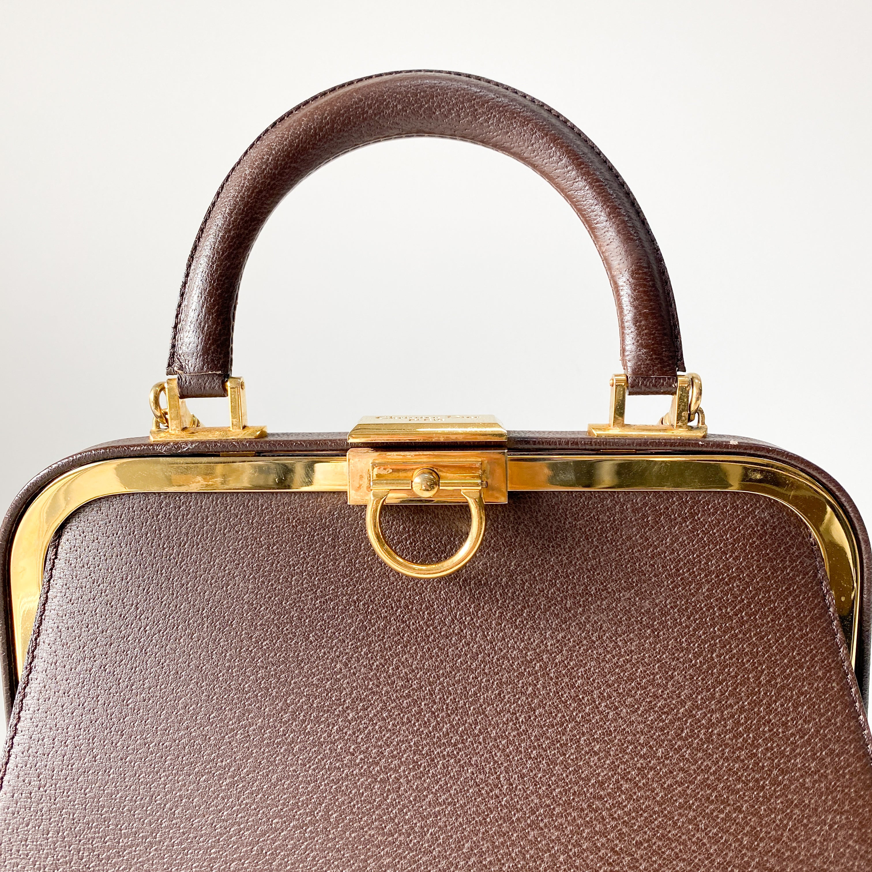 2Way Brown Leather Hand/Shoulder Bag