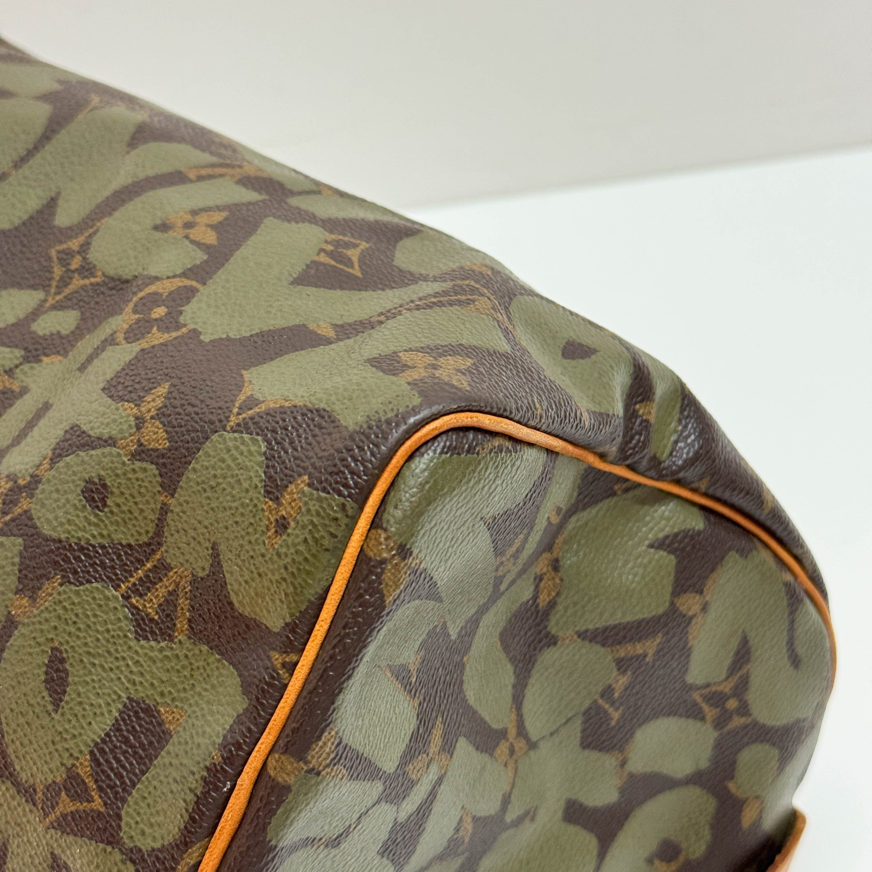 Stephen Sprouse Monogram Graffiti Speedy 30 Army Green