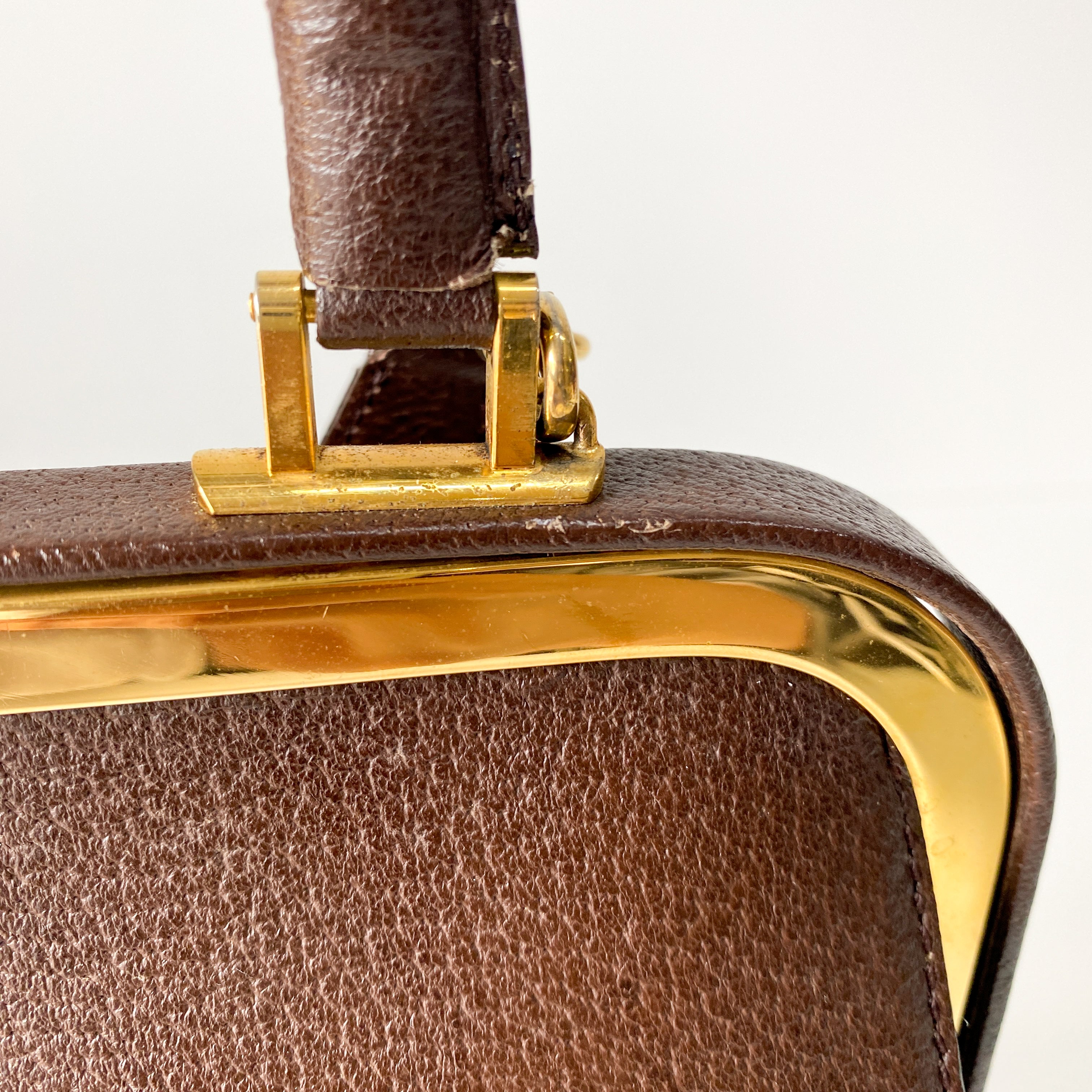 2Way Brown Leather Hand/Shoulder Bag