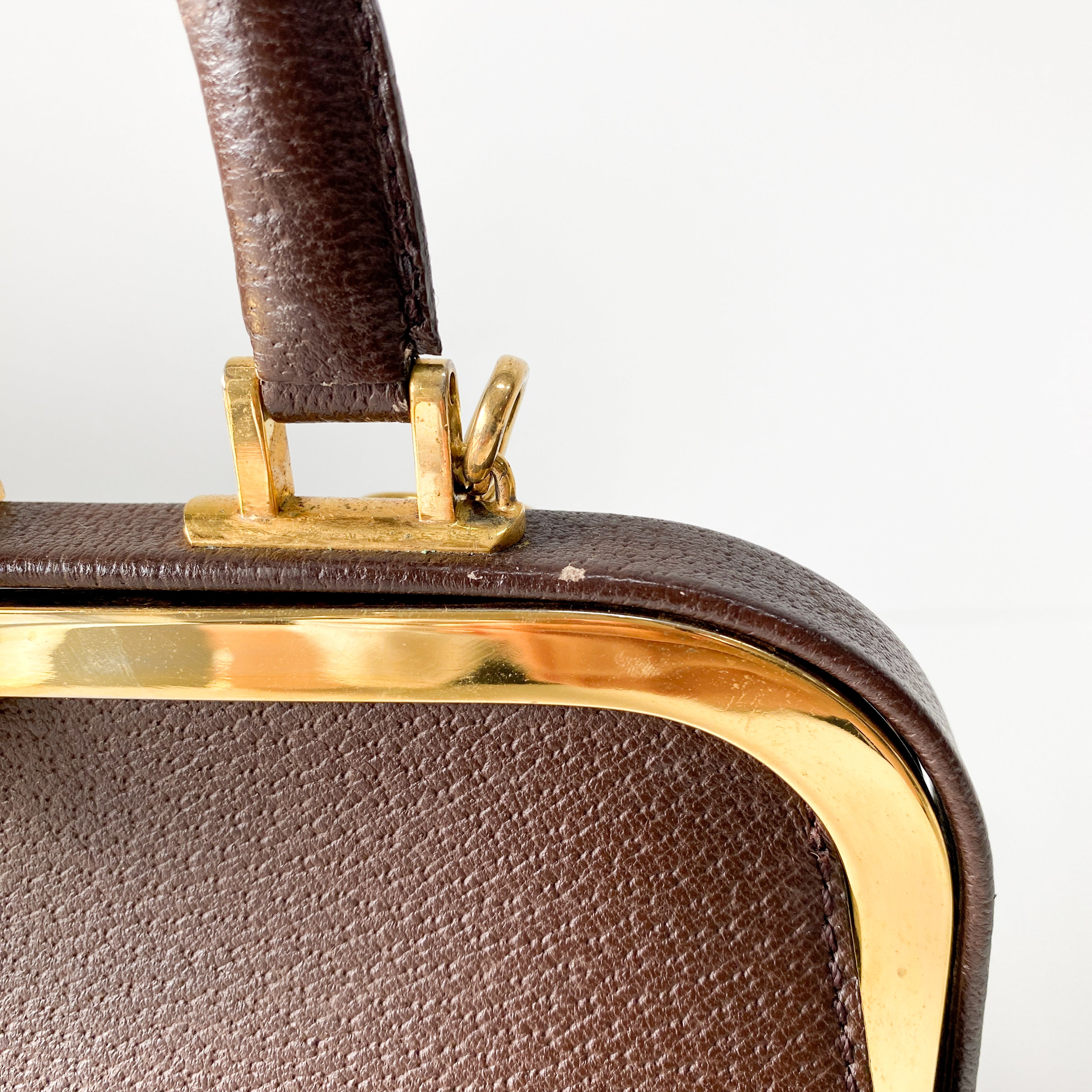 2Way Brown Leather Hand/Shoulder Bag