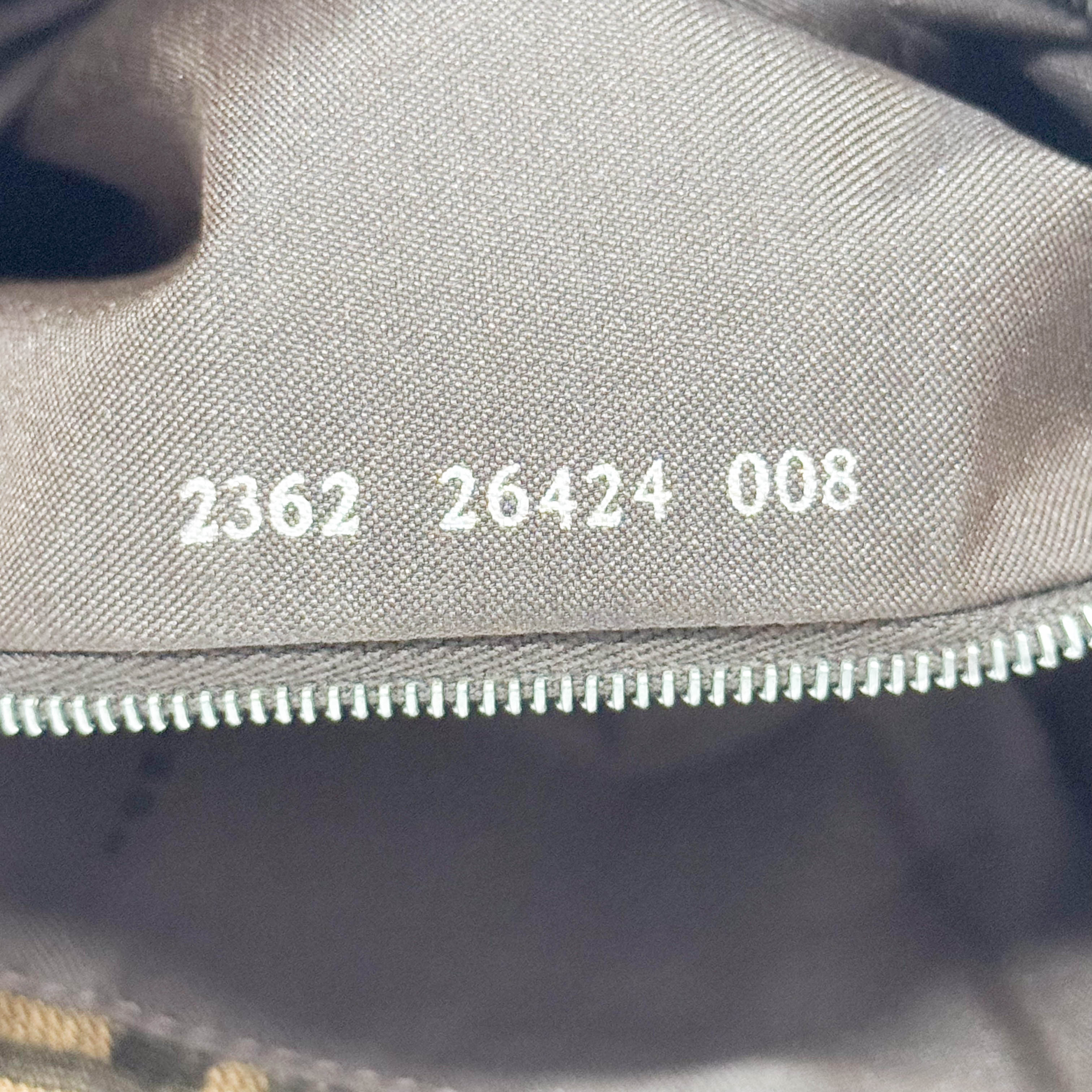 Zucca Baguette Brown Coated Canvas Shoulder Bag