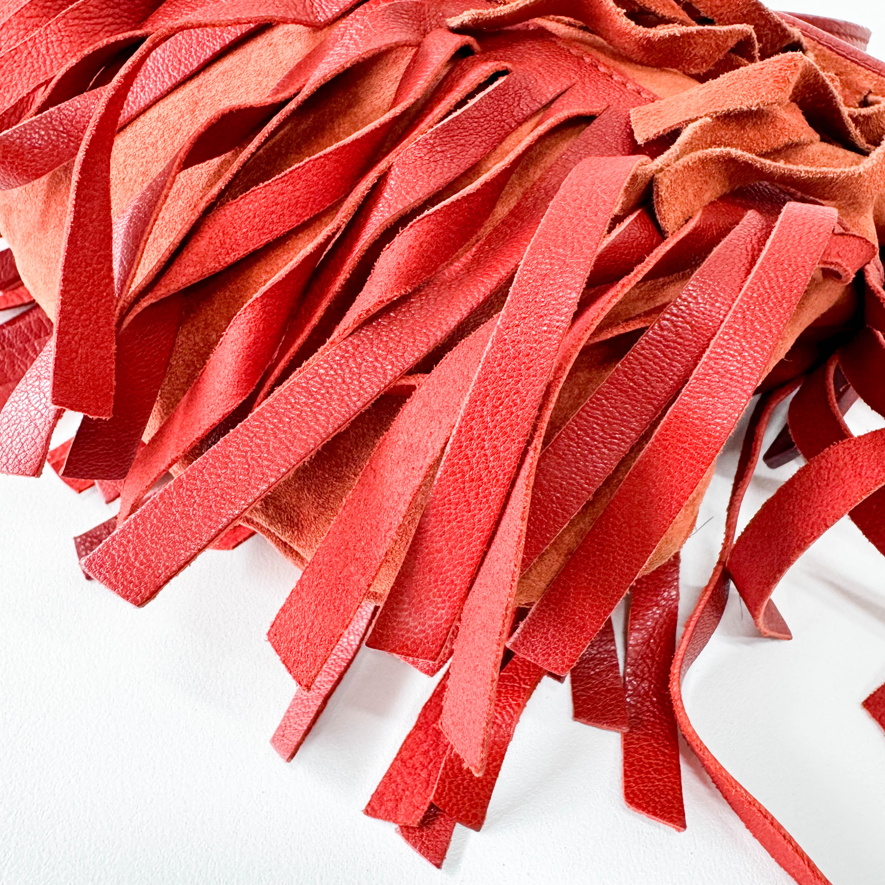 Rive Gauche Fringes Suede Shoulder Bag