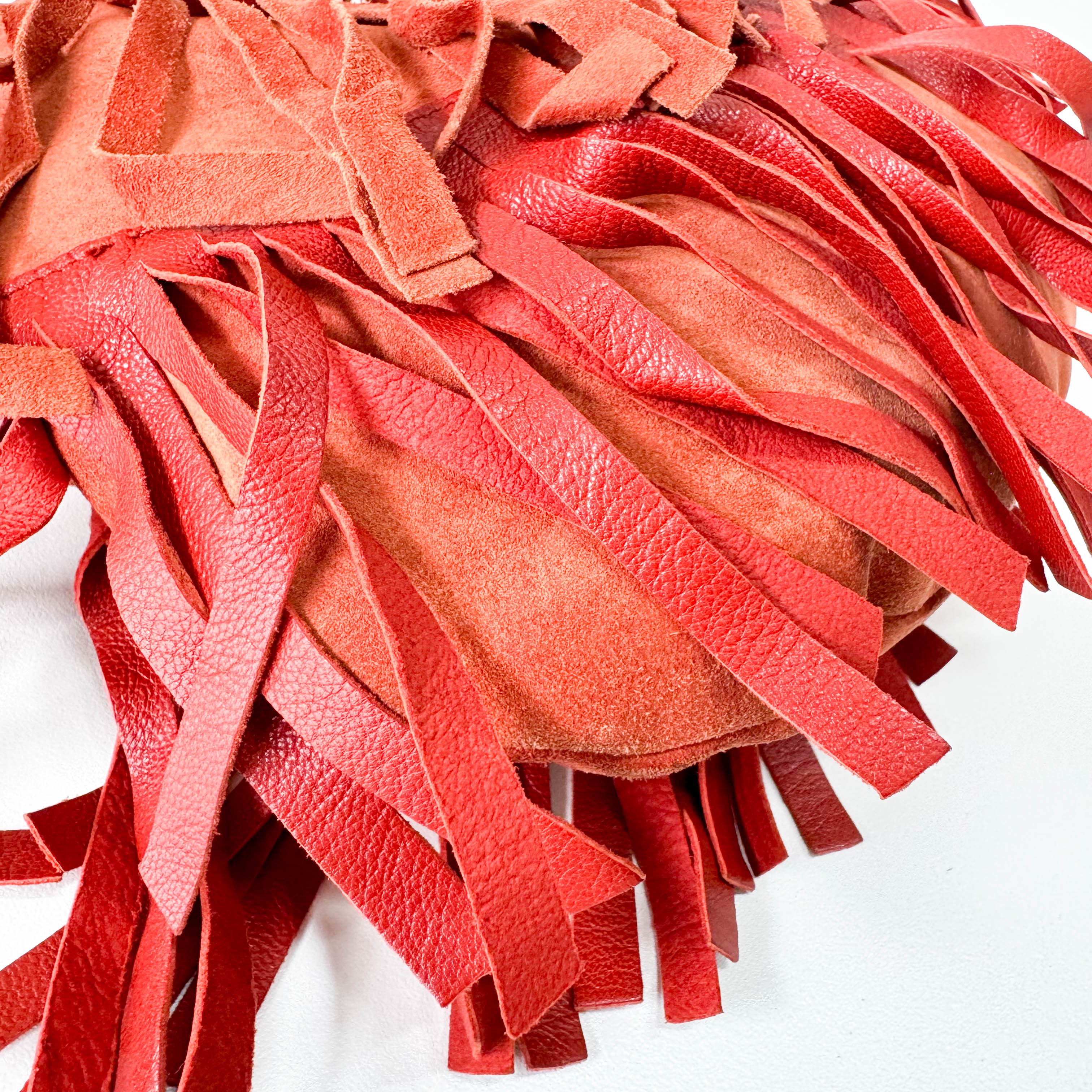 Rive Gauche Fringes Suede Shoulder Bag