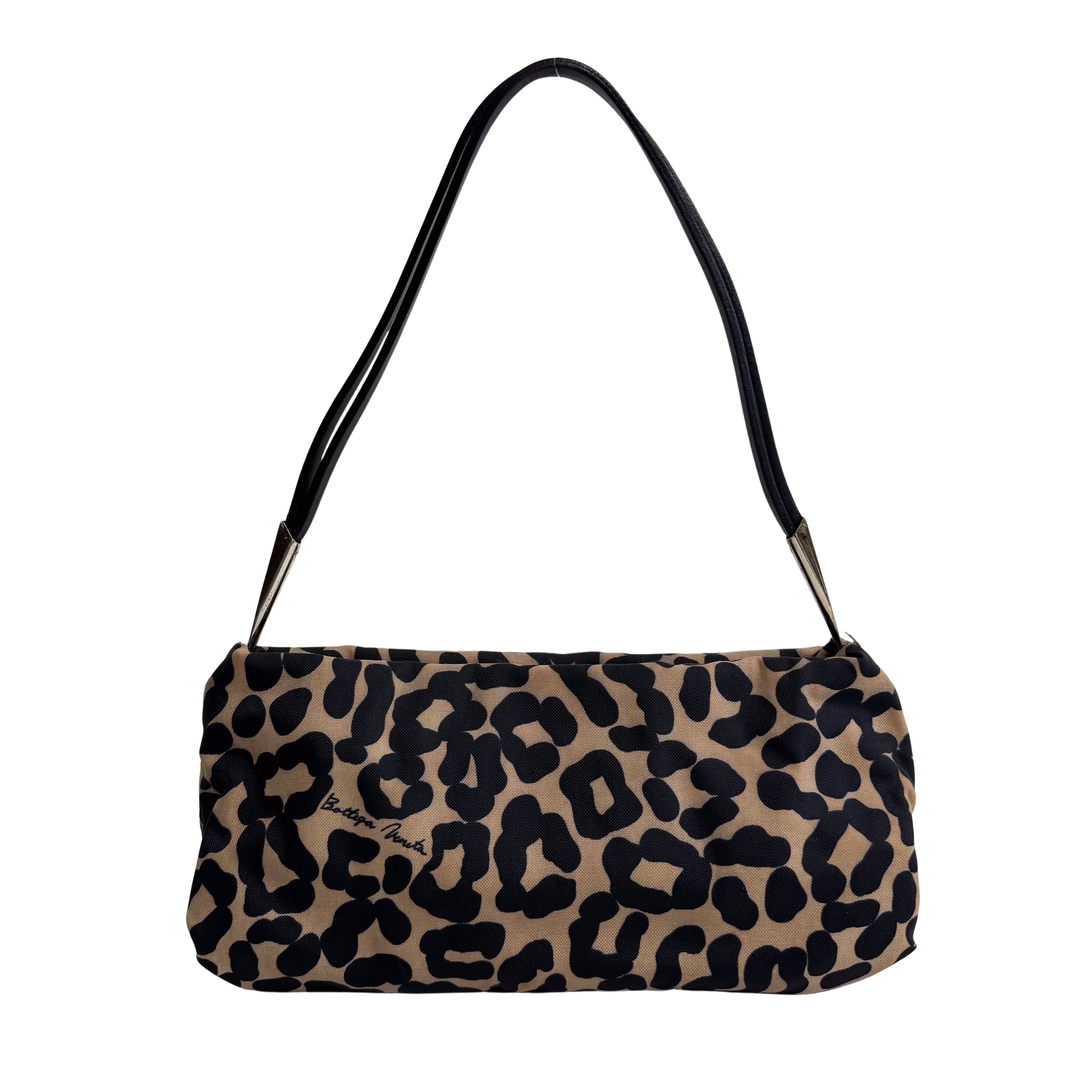 Vintage Leopard Canvas Shoulder Bag