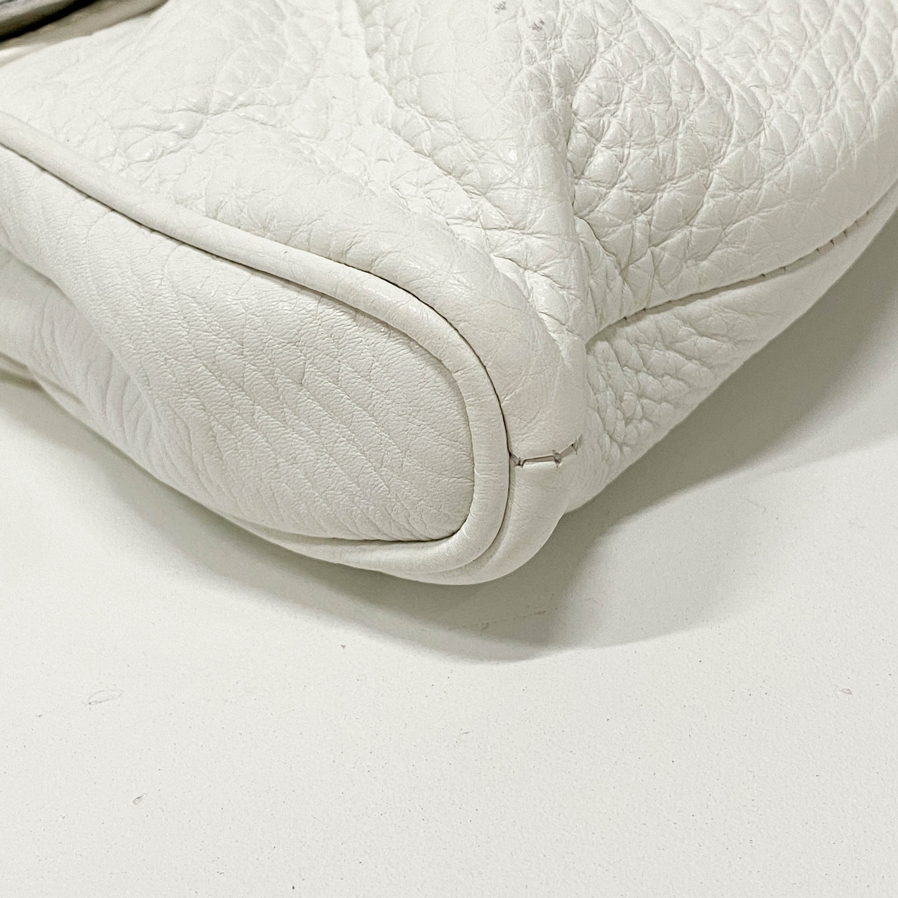 White Leather Shoulder Bag