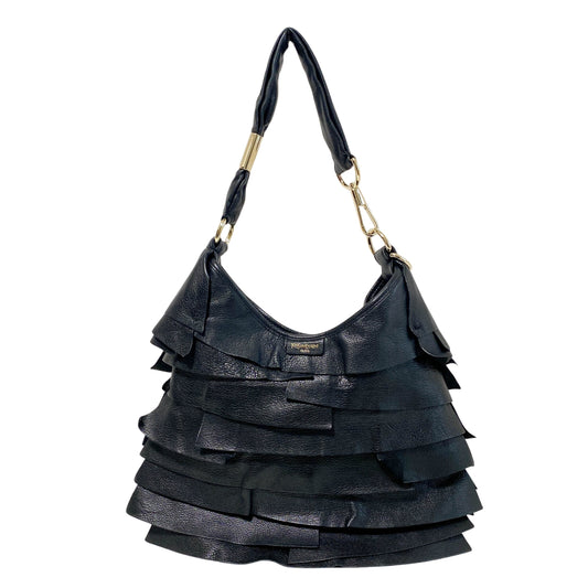 Saint-Tropez Frill Shoulder Bag Black
