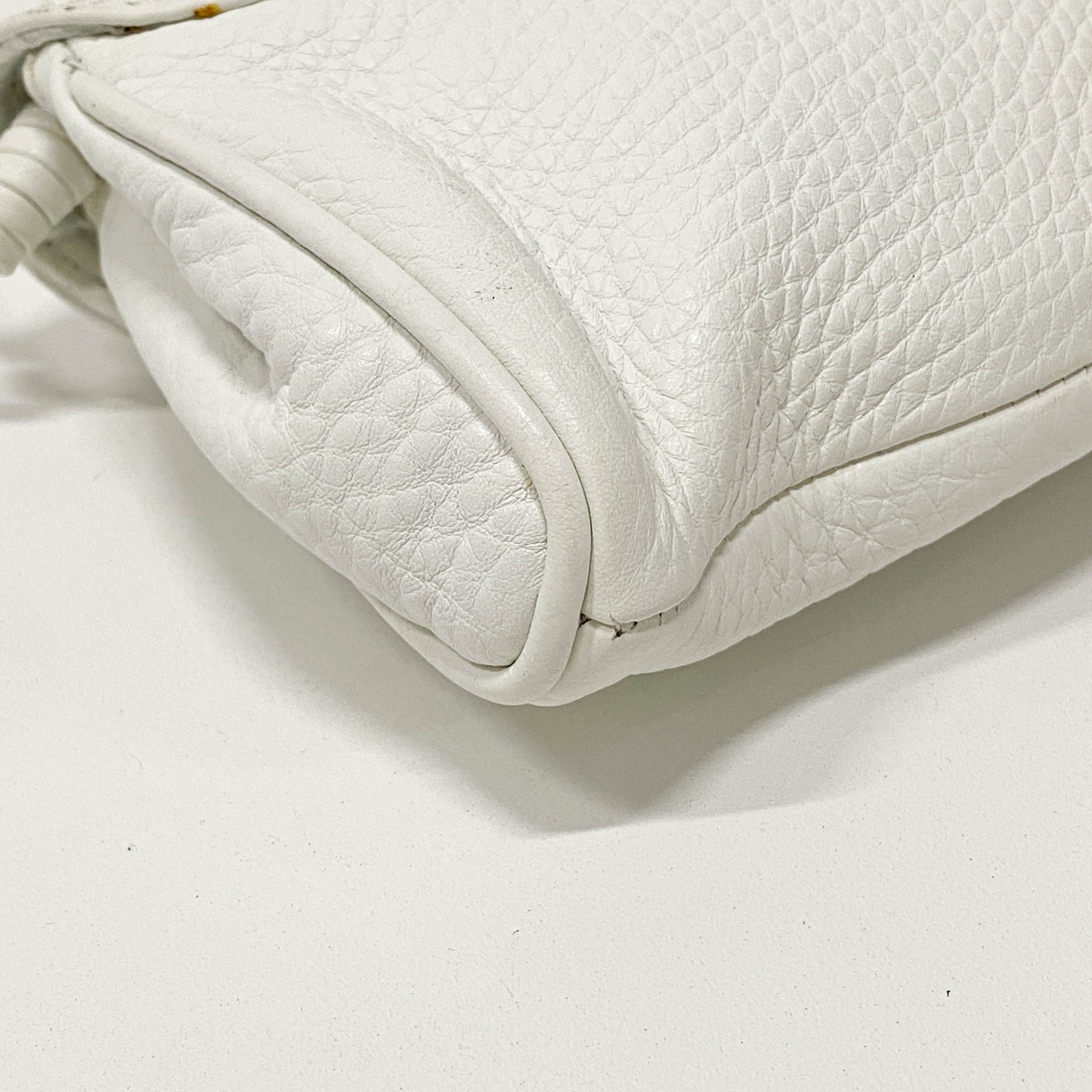 White Leather Shoulder Bag