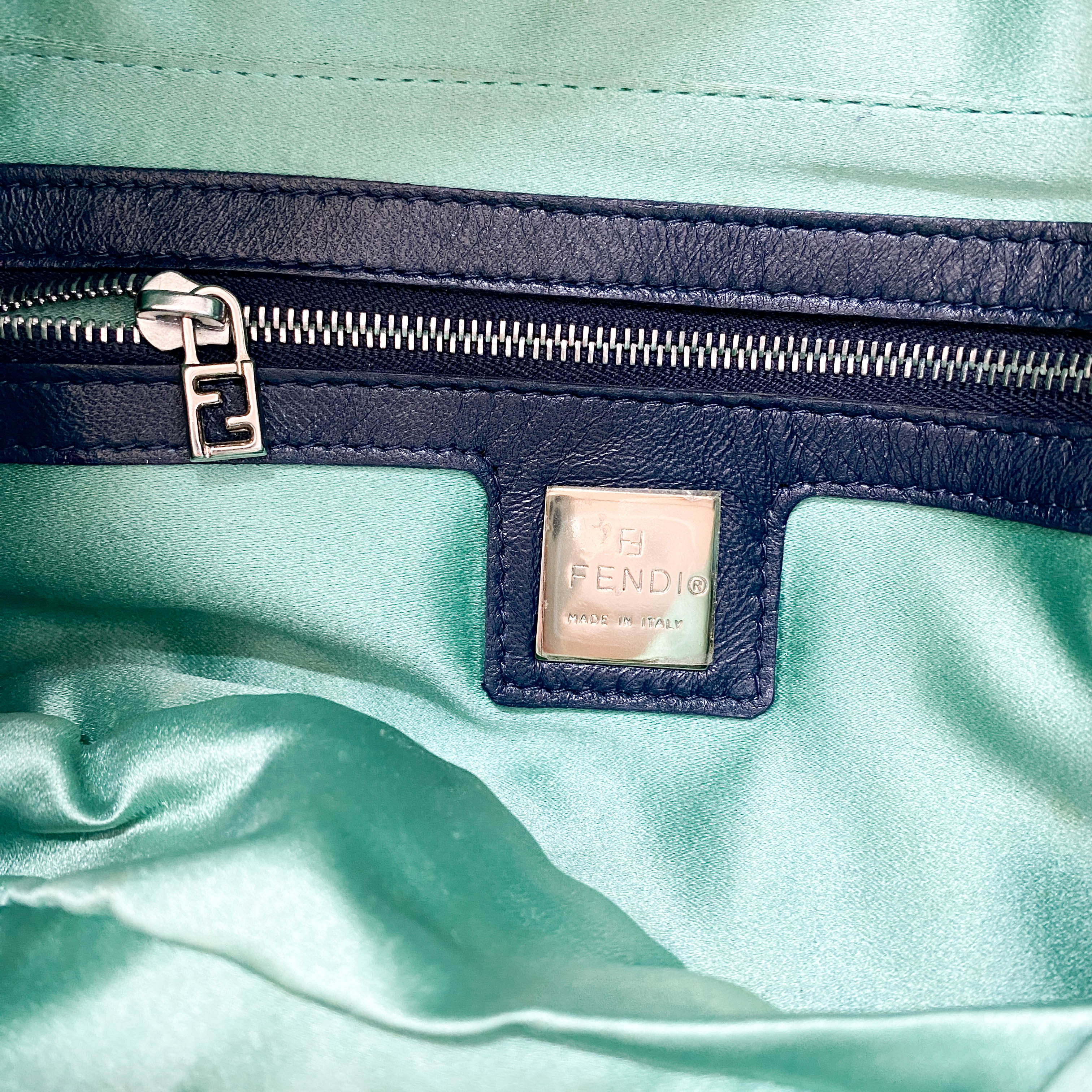 Baguette Beaded Green Geometric Pattern Shoulder Bag