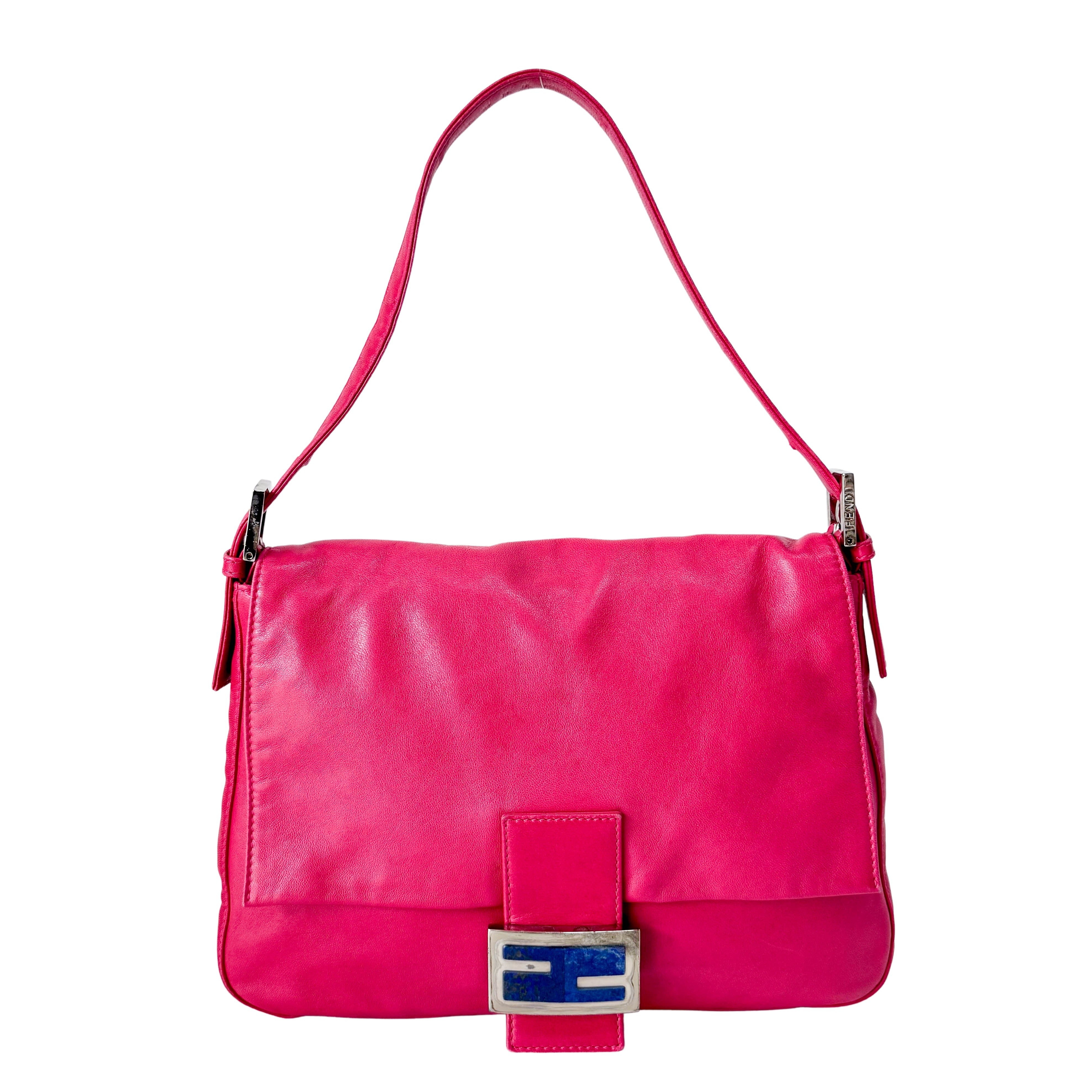 Shocking Pink Mamma Baguette Bag