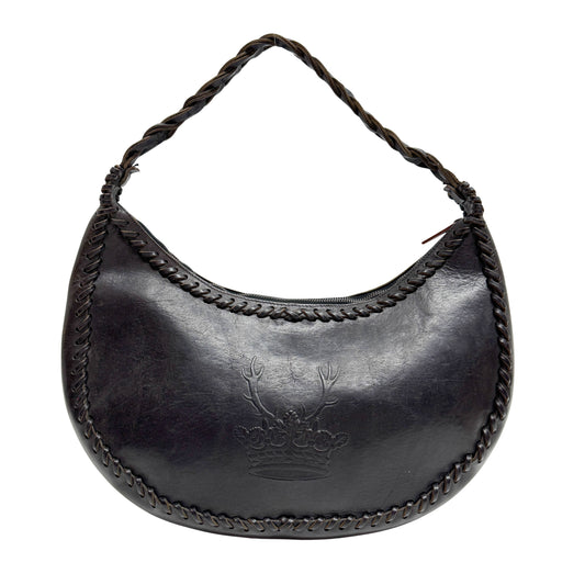 Black Leather Hobo Bag
