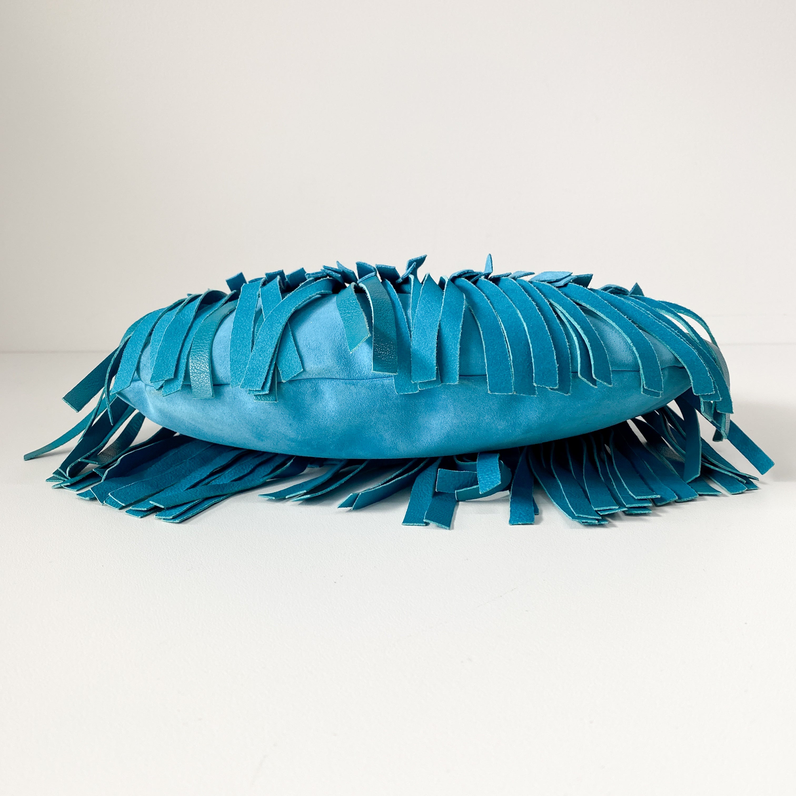 Saint Tropez Blue Leather & Suede Shoulder Bag