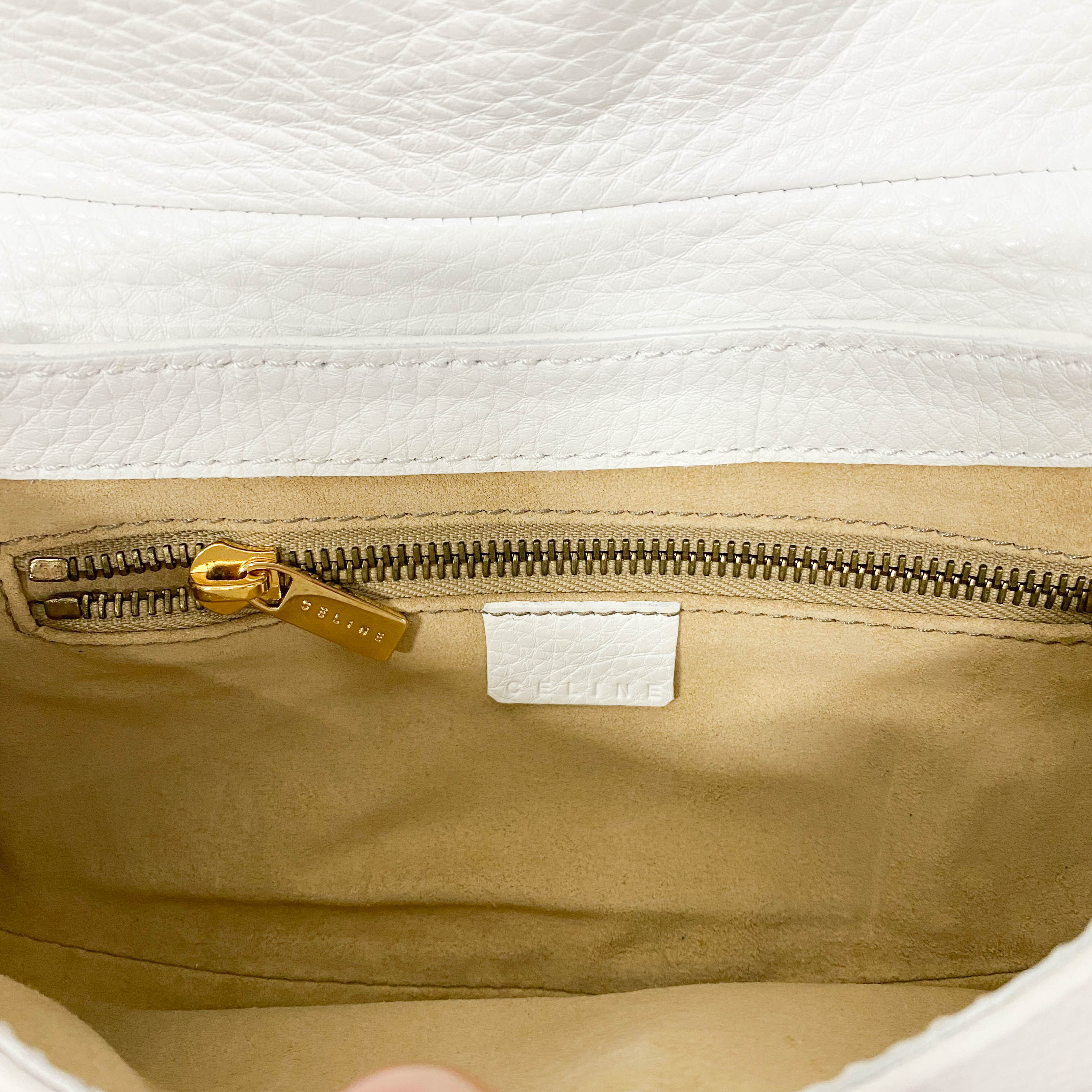 White Leather Shoulder Bag