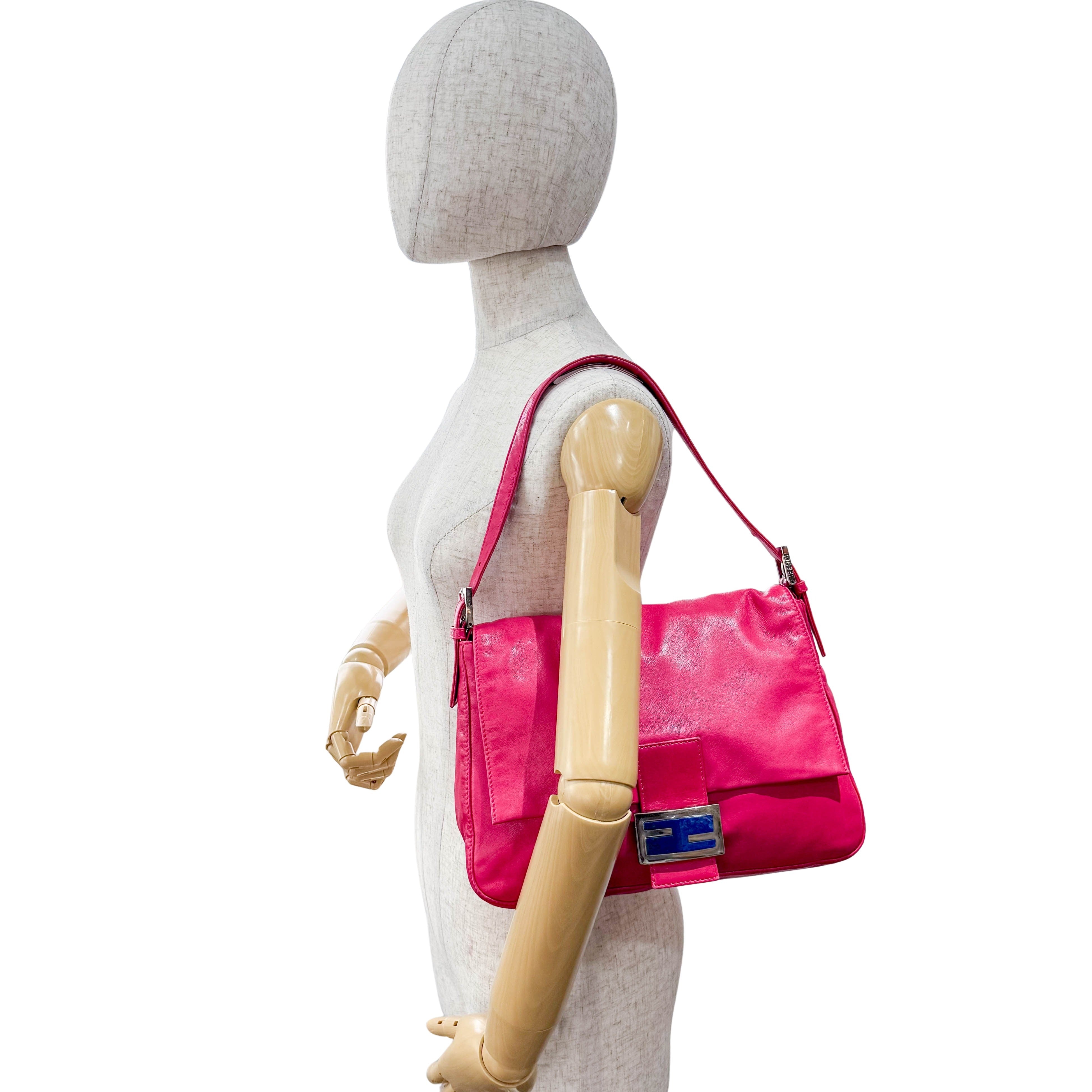 Shocking Pink Mamma Baguette Bag