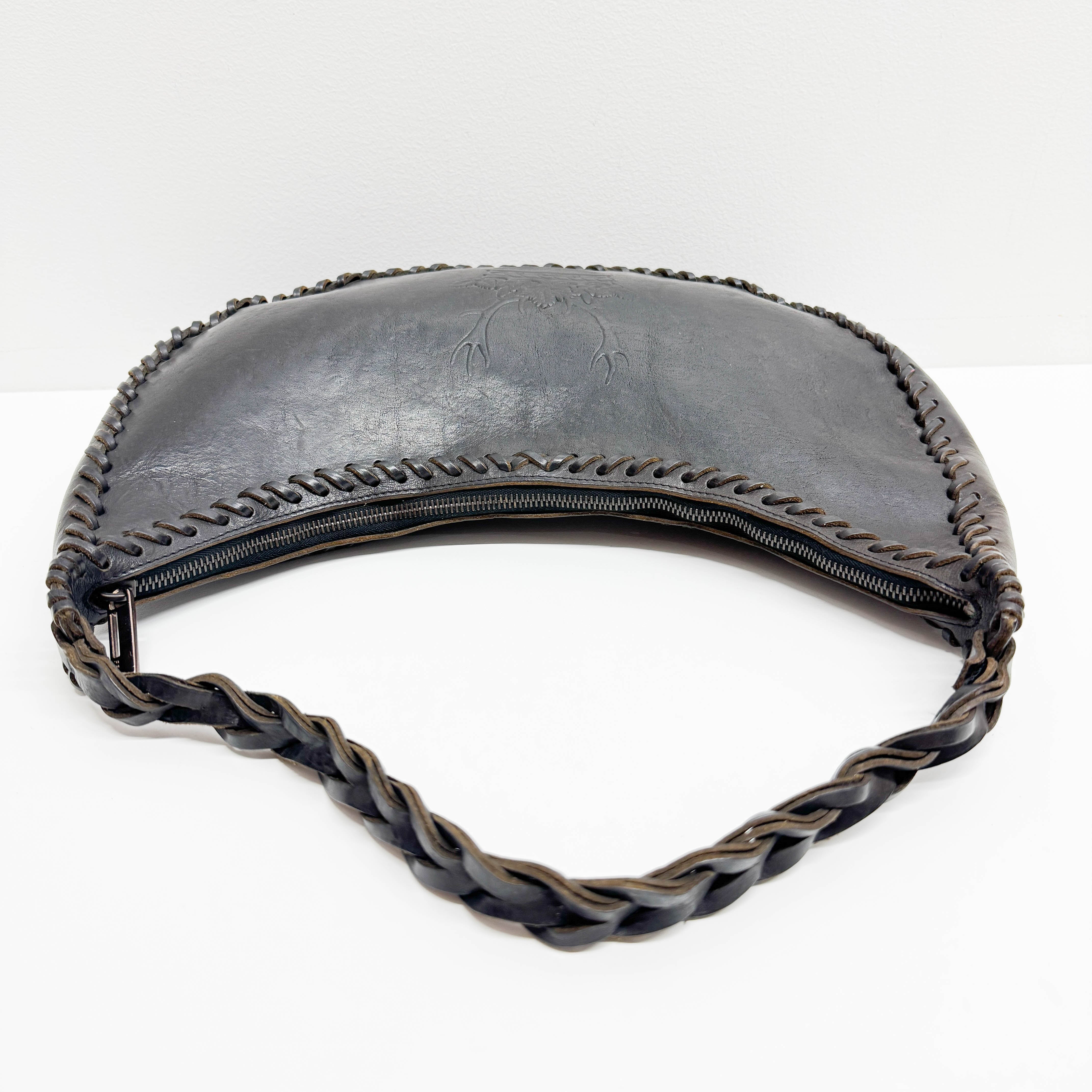 Black Leather Hobo Bag