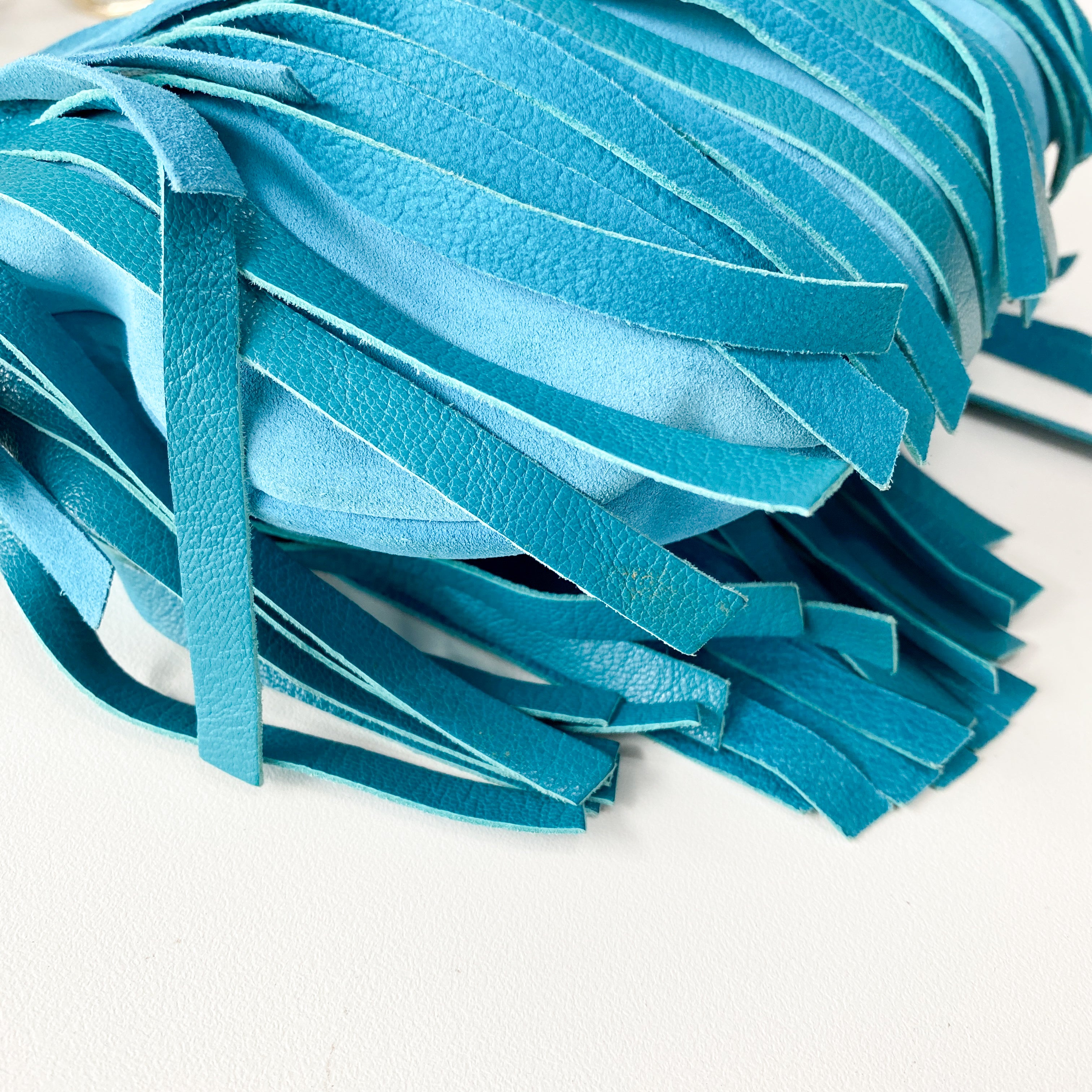 Saint Tropez Blue Leather & Suede Shoulder Bag