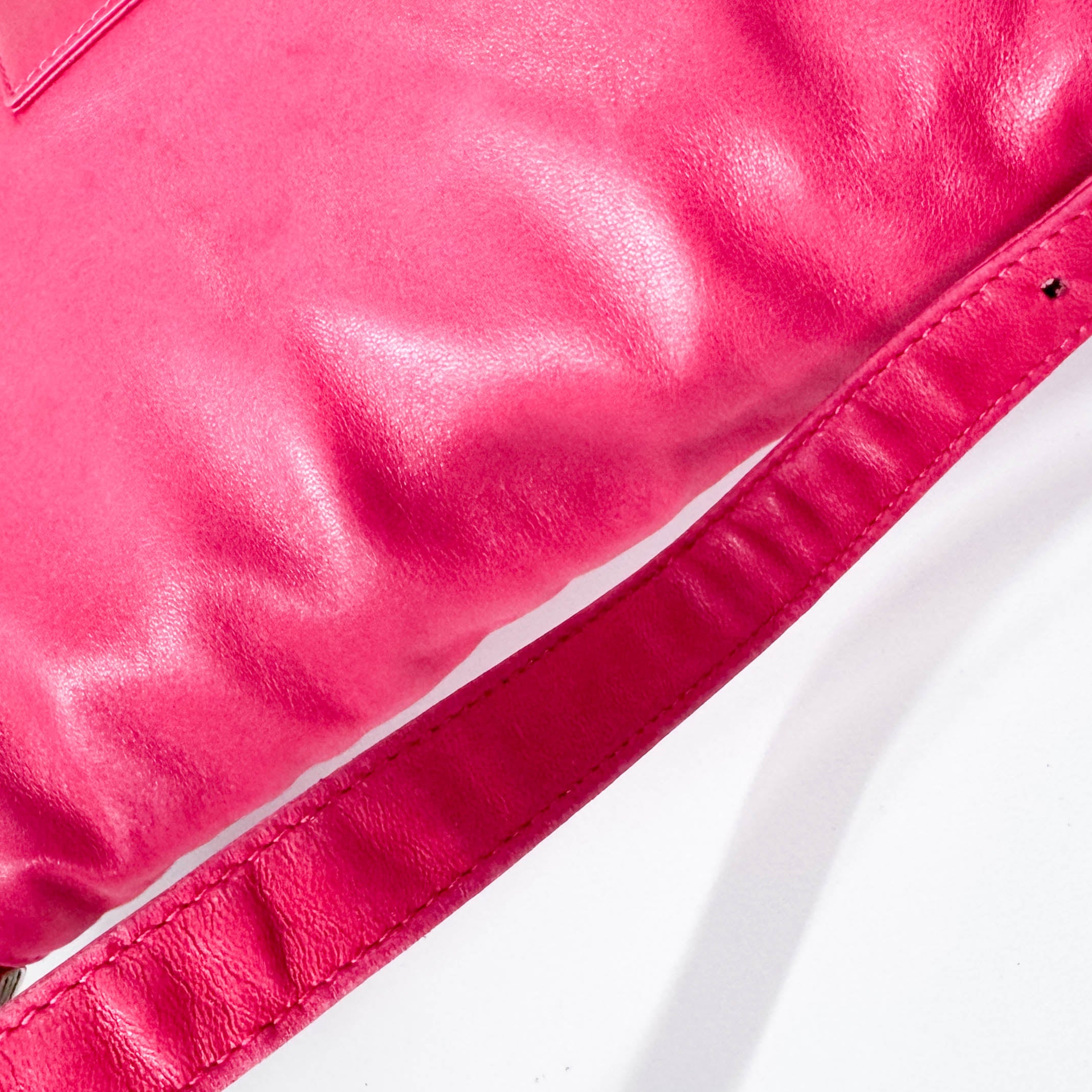 Shocking Pink Mamma Baguette Bag