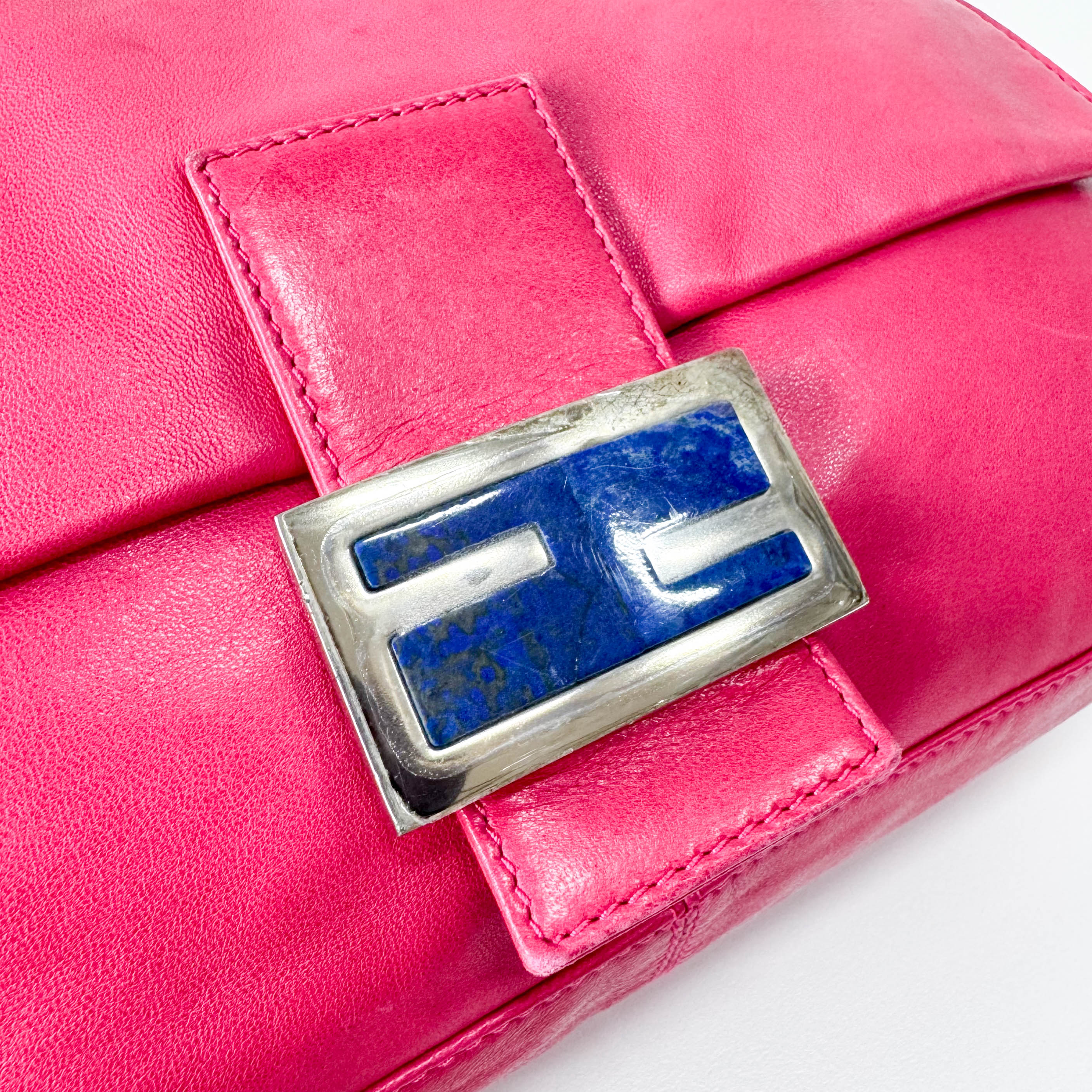 Shocking Pink Mamma Baguette Bag