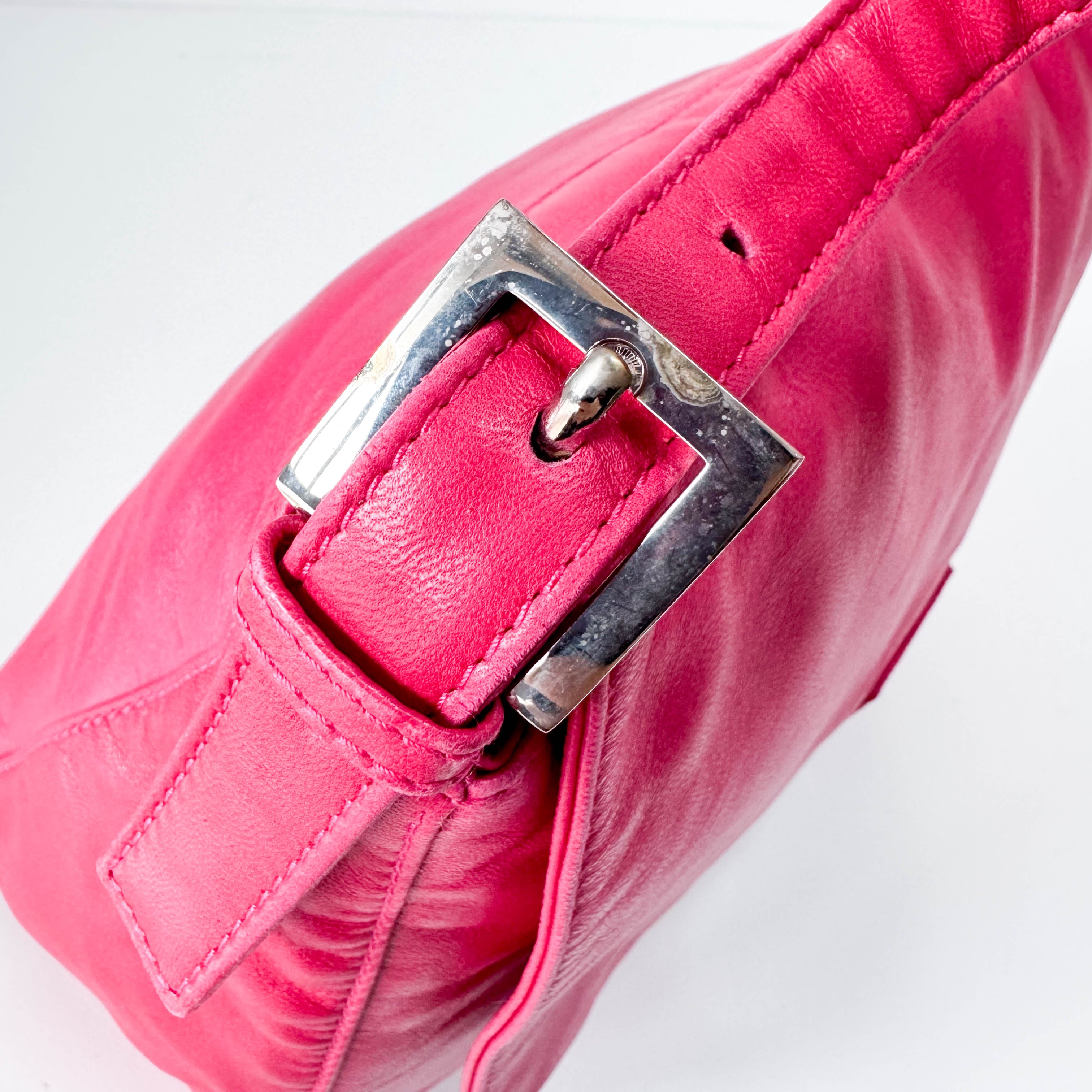 Shocking Pink Mamma Baguette Bag